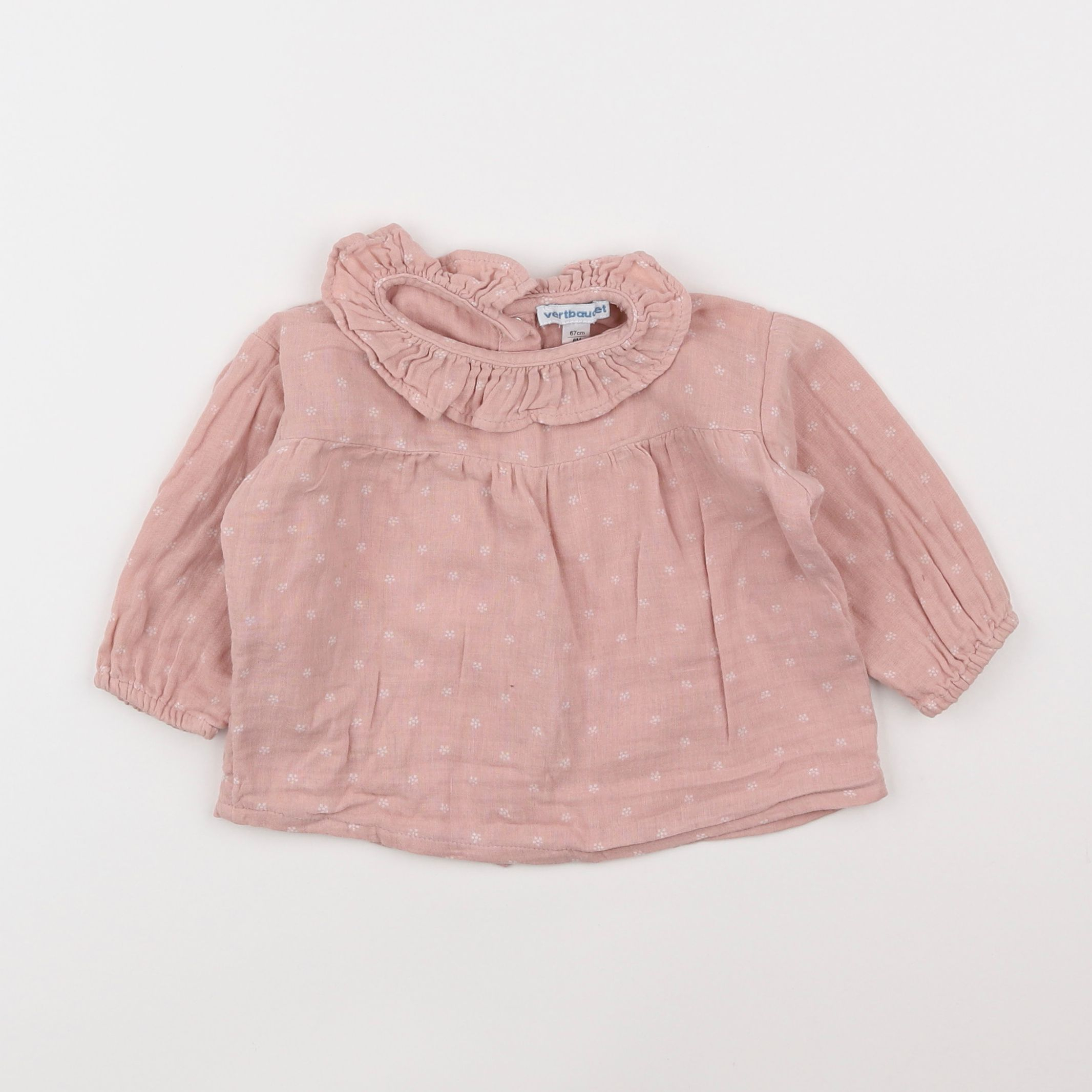 Vertbaudet - blouse rose - 6 mois