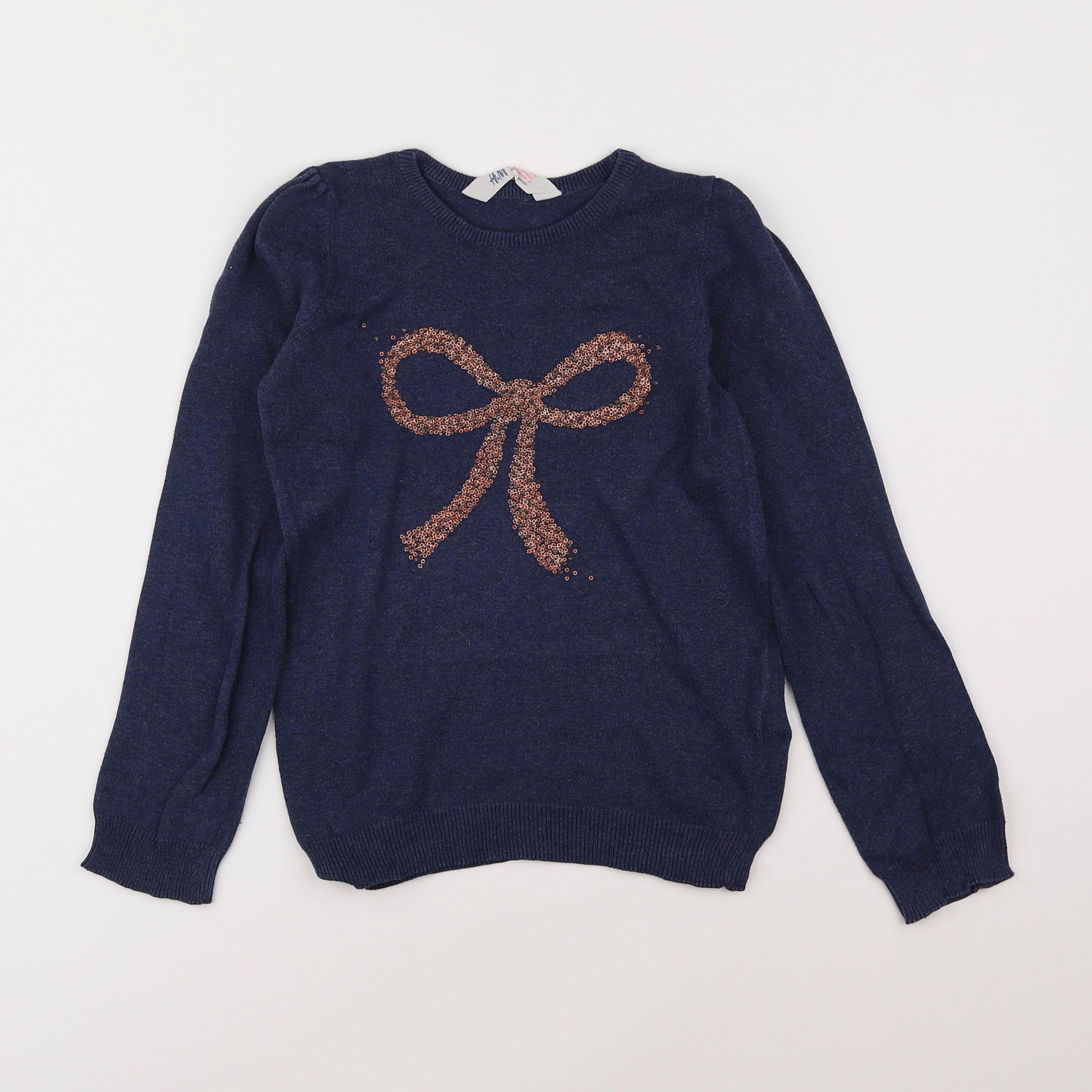 H&M - pull bleu - 6/8 ans