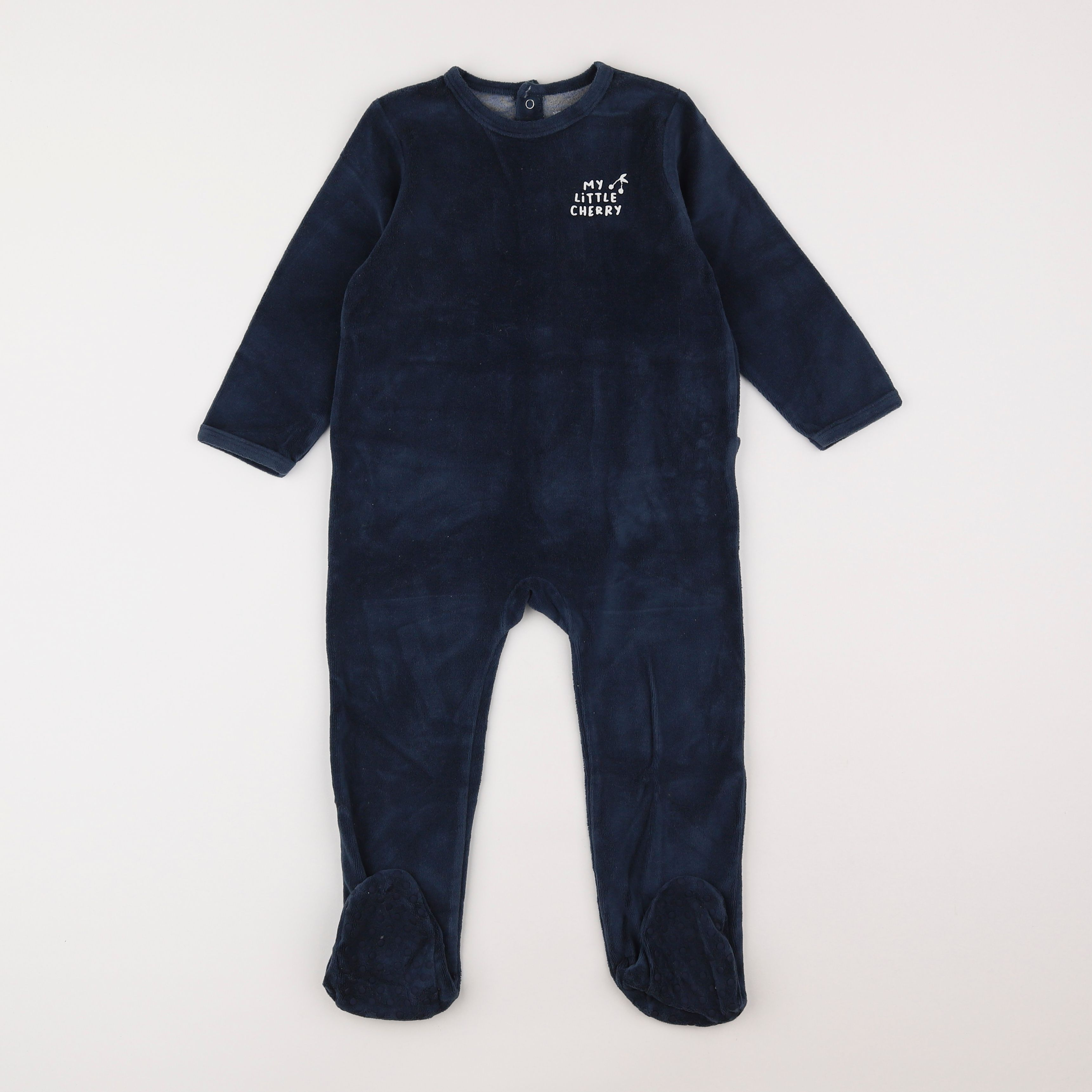 Vertbaudet - pyjama velours bleu - 3 ans