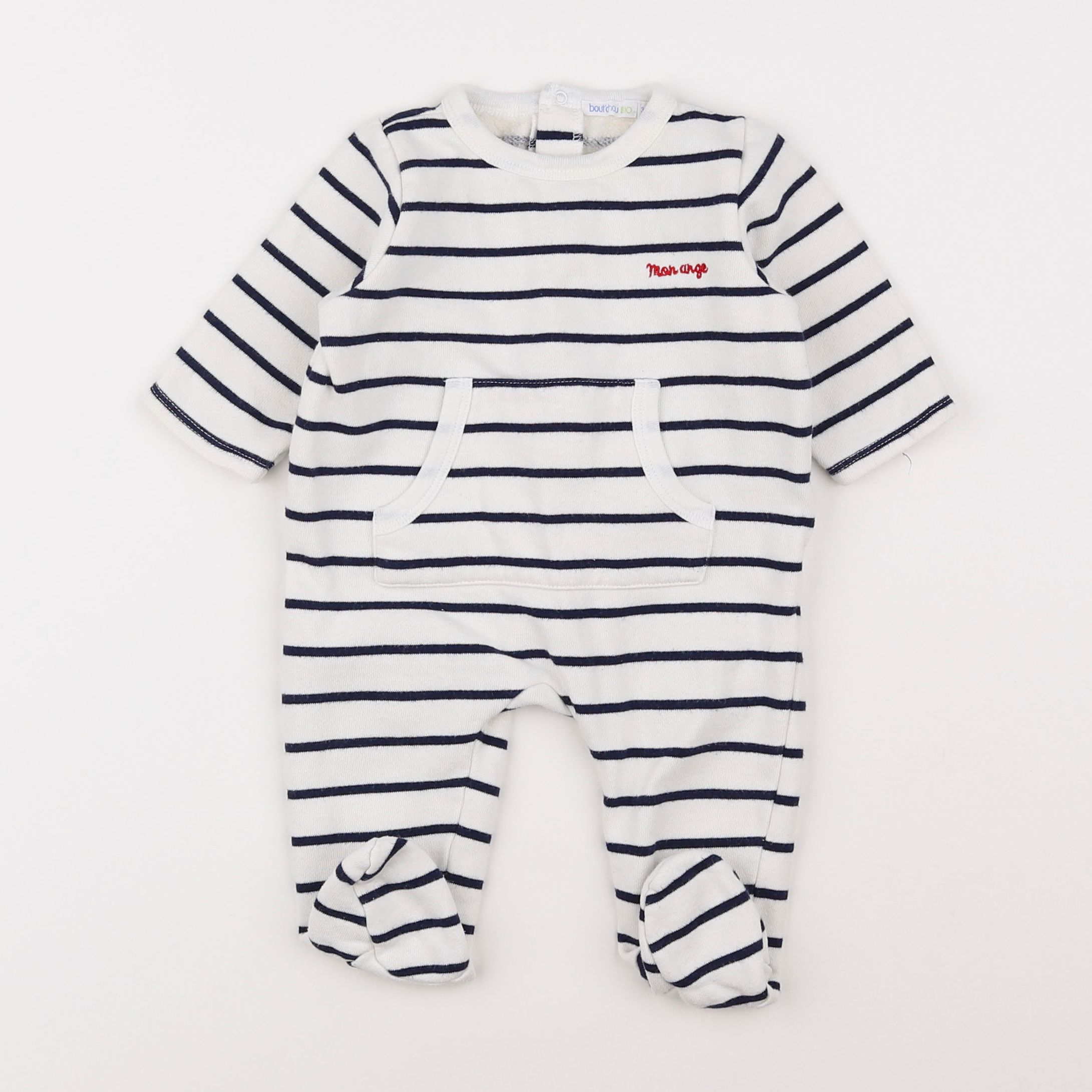 Boutchou - pyjama coton blanc - 3 mois