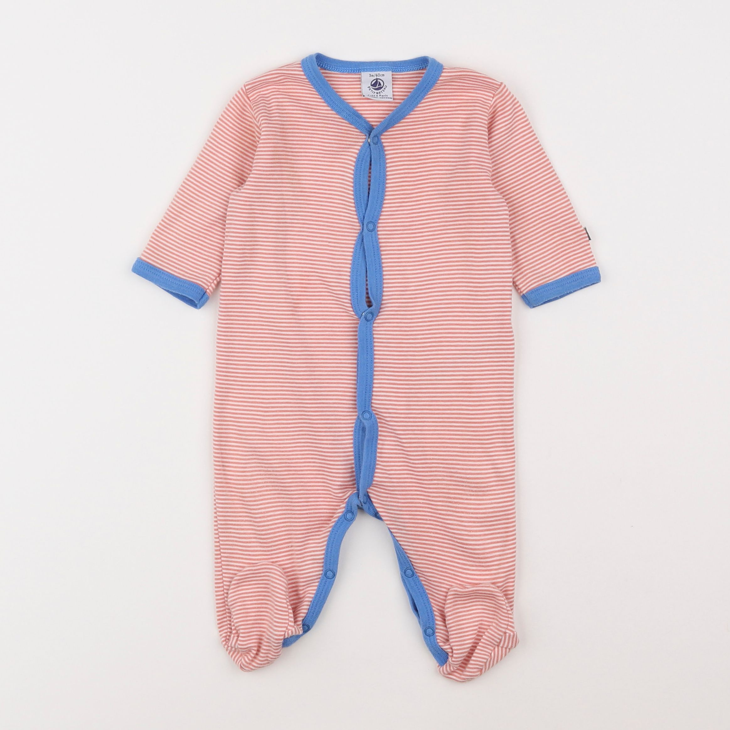 Petit Bateau - pyjama coton rose - 3 mois