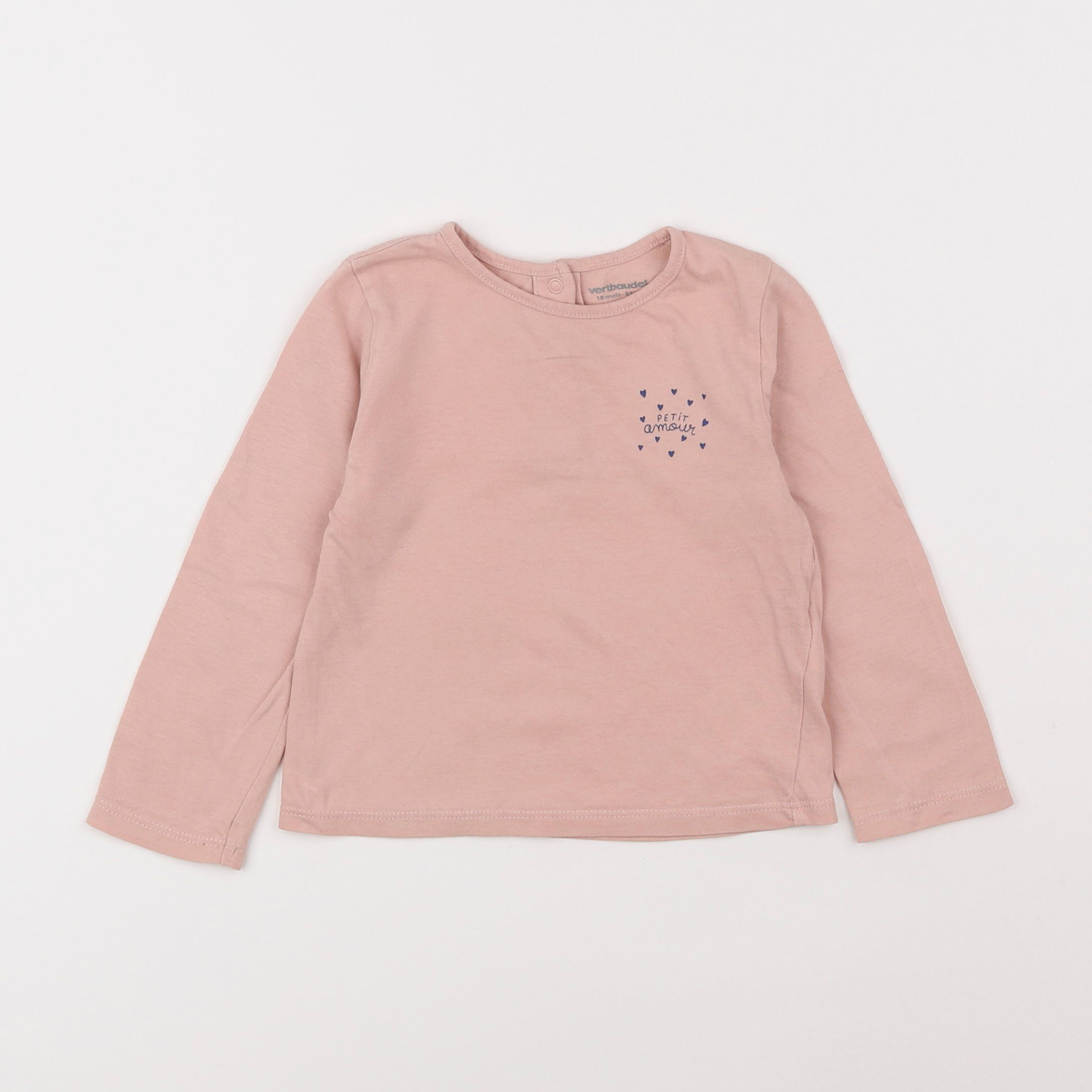 Vertbaudet - tee-shirt rose - 18 mois