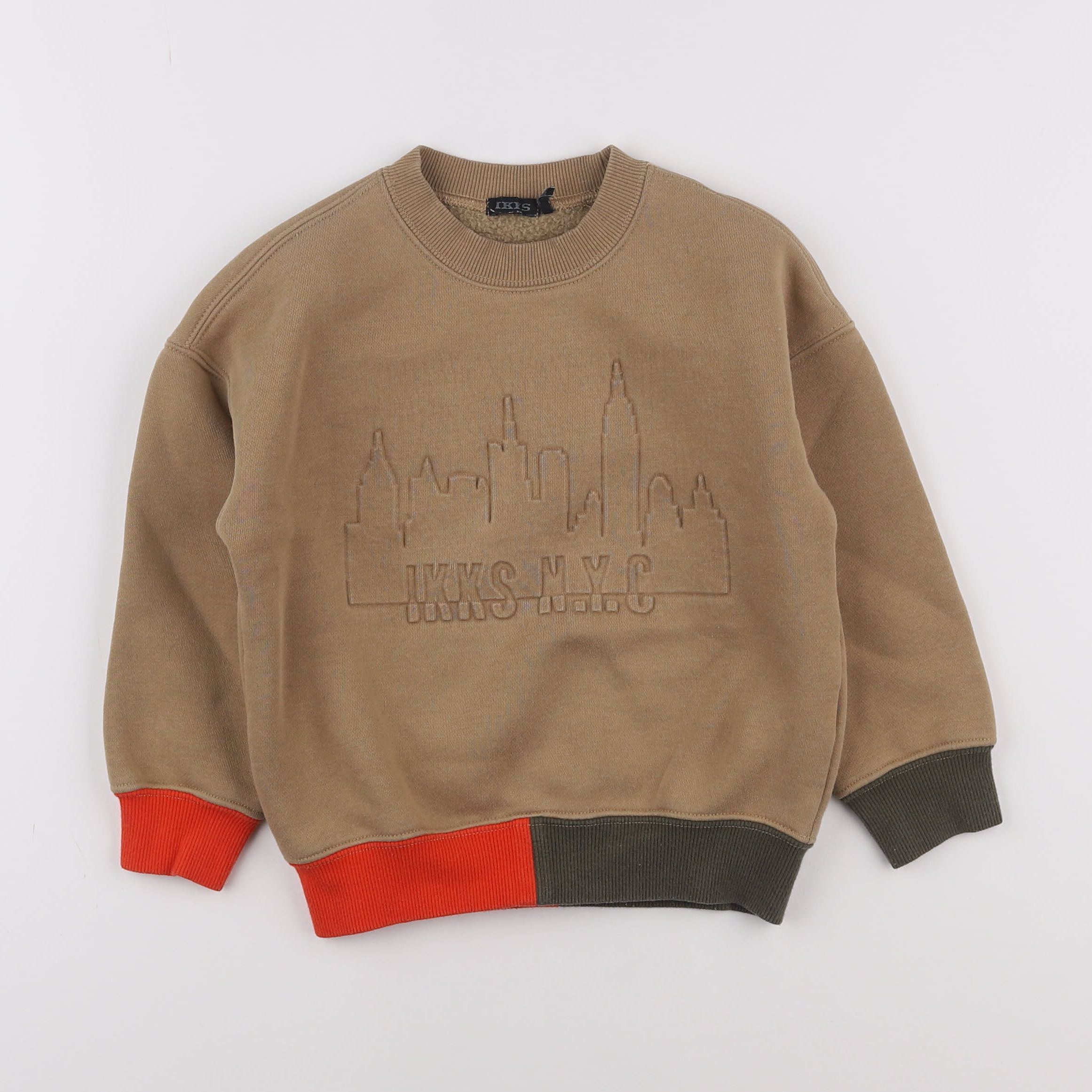 IKKS - sweat marron - 4 ans