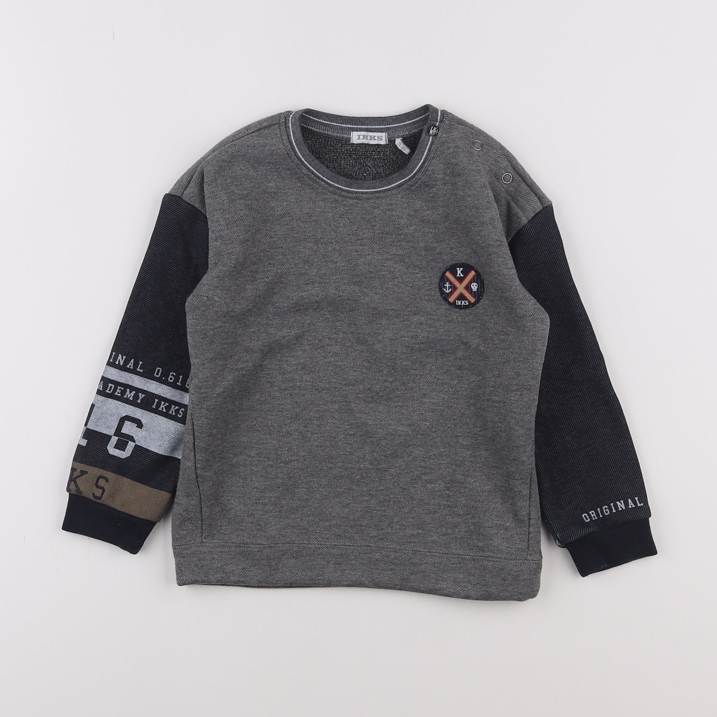 IKKS - sweat gris - 3 ans