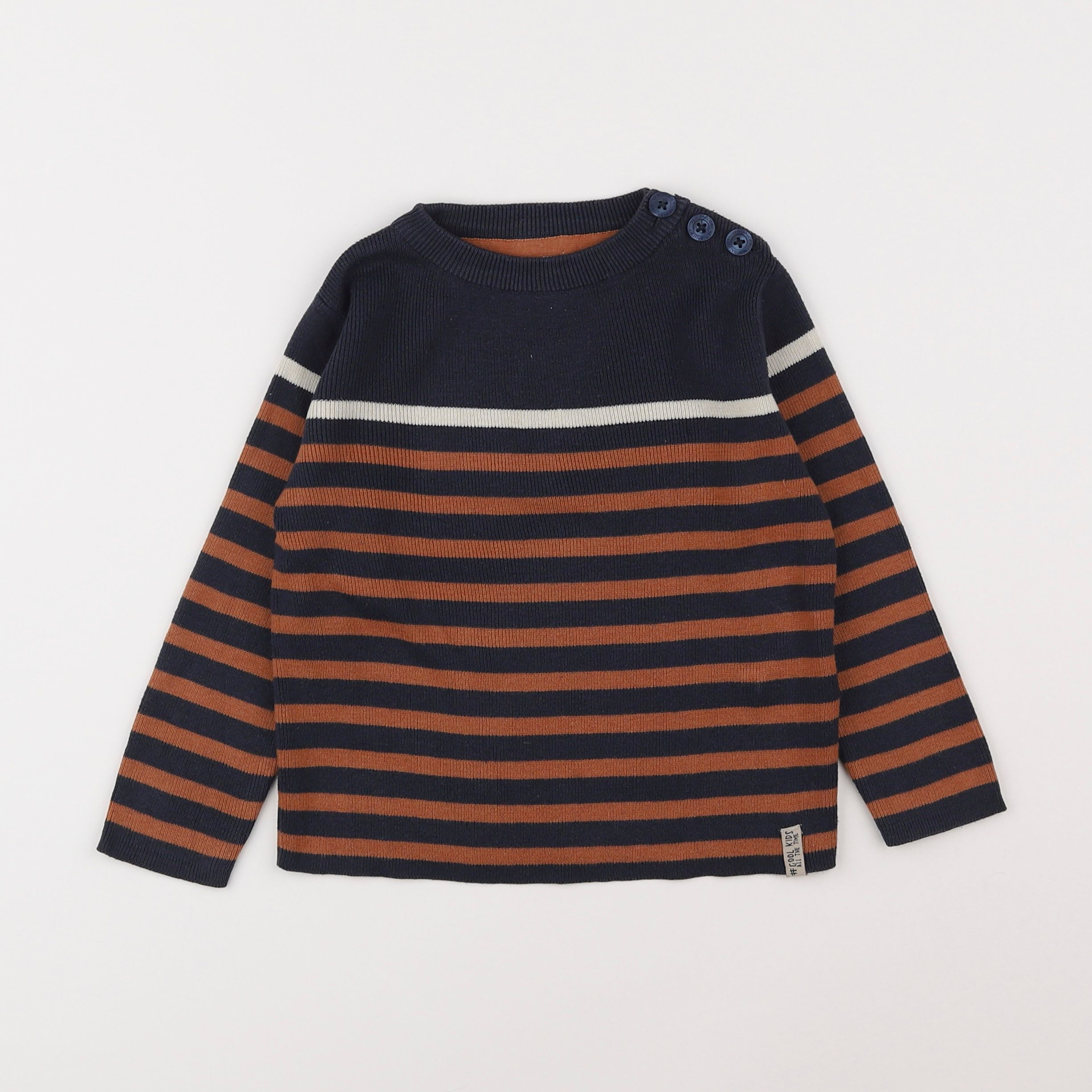 Vertbaudet - pull bleu - 3 ans