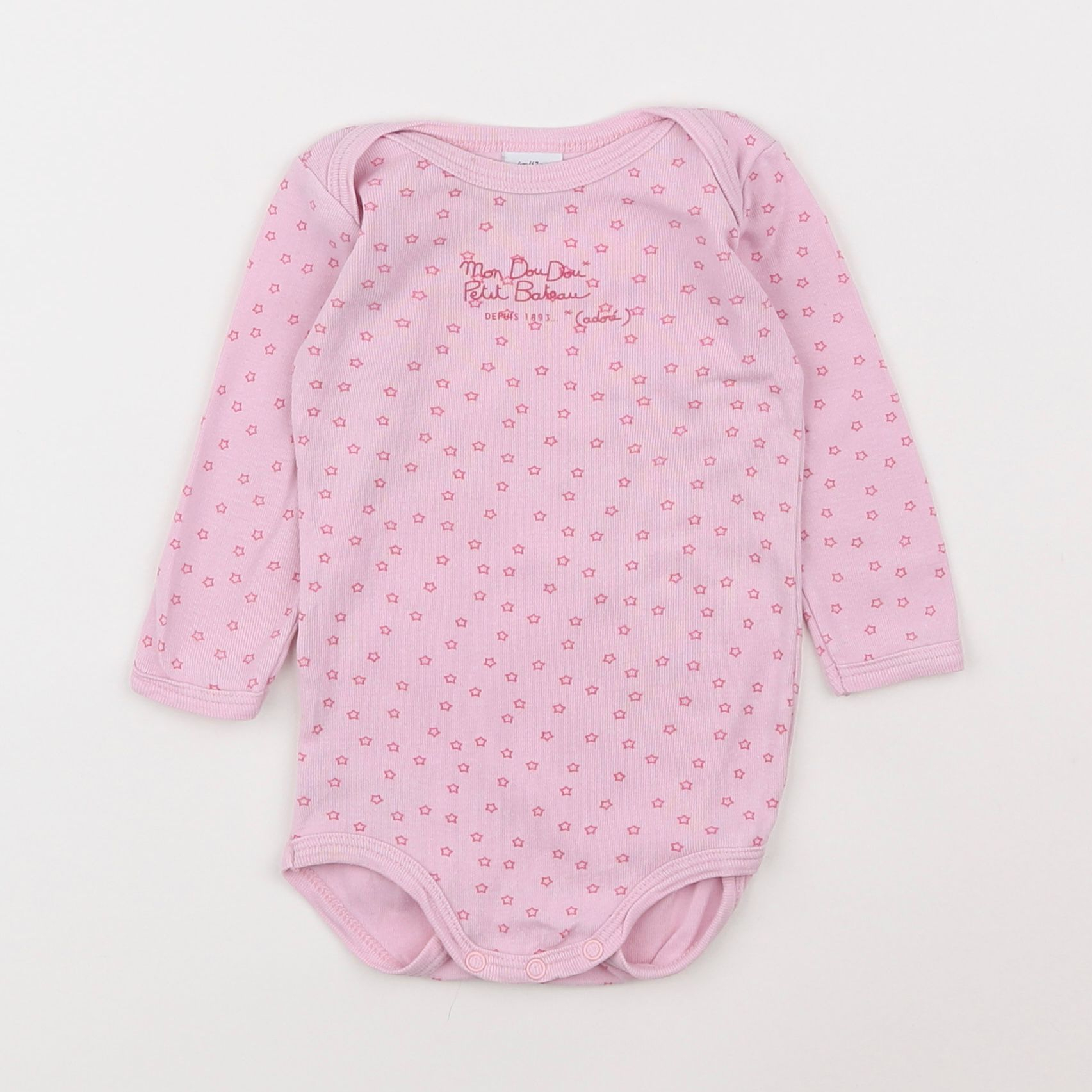 Petit Bateau - body rose - 6 mois