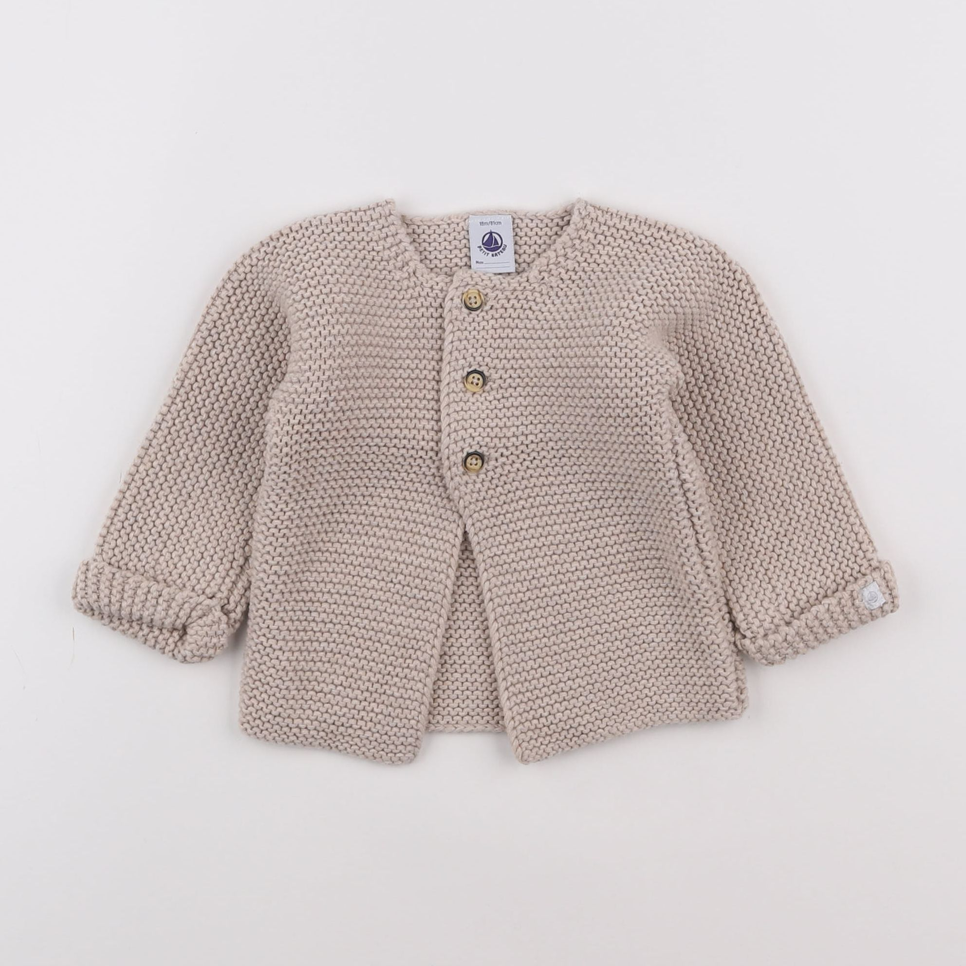 Petit Bateau - gilet beige - 18 mois