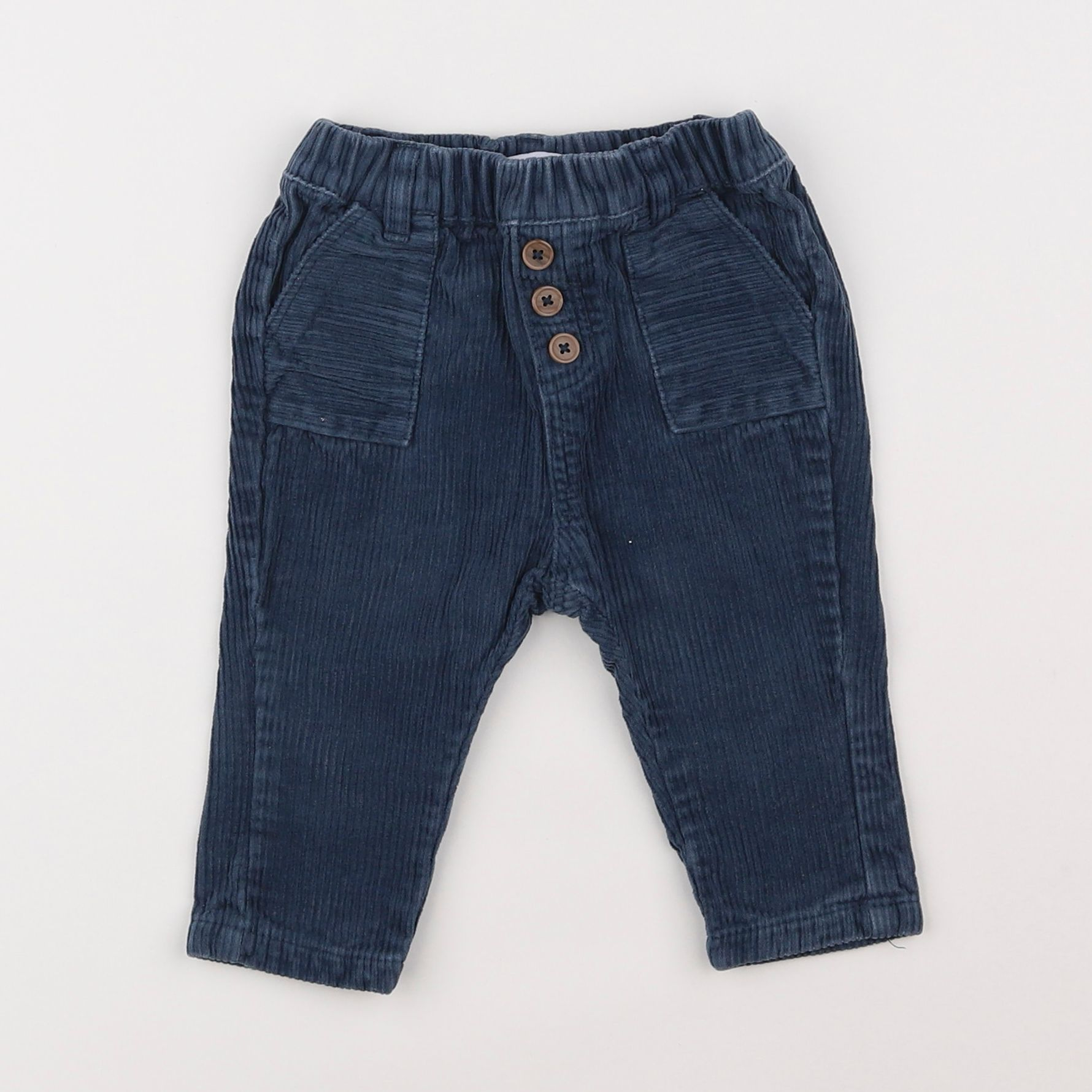 Vertbaudet - pantalon bleu - 6 mois