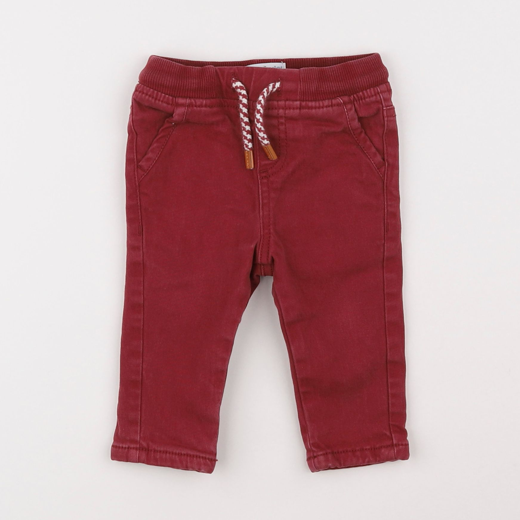 Vertbaudet - pantalon rouge - 6 mois