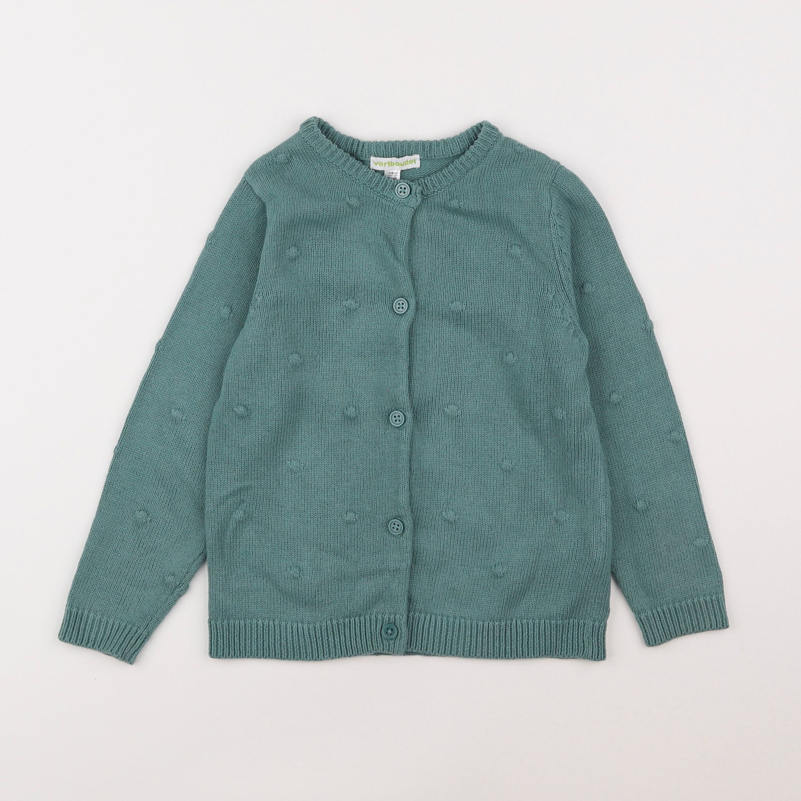 Vertbaudet - gilet vert - 6 ans