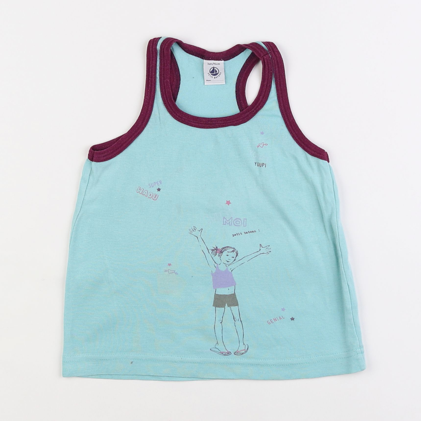 Petit Bateau - maillot de corps multicolore - 3 ans