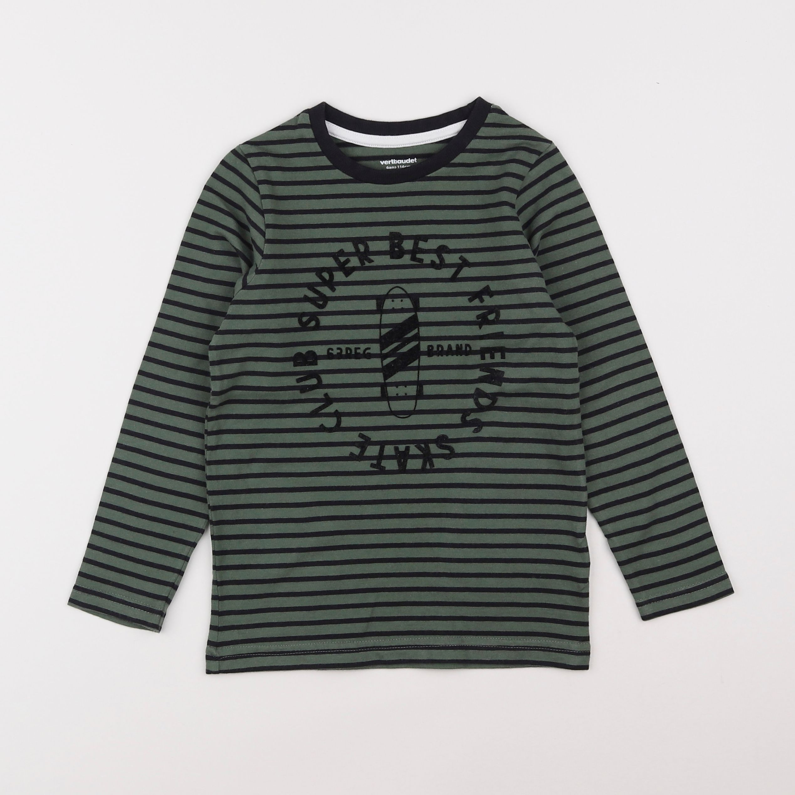 Vertbaudet - tee-shirt vert - 6 ans