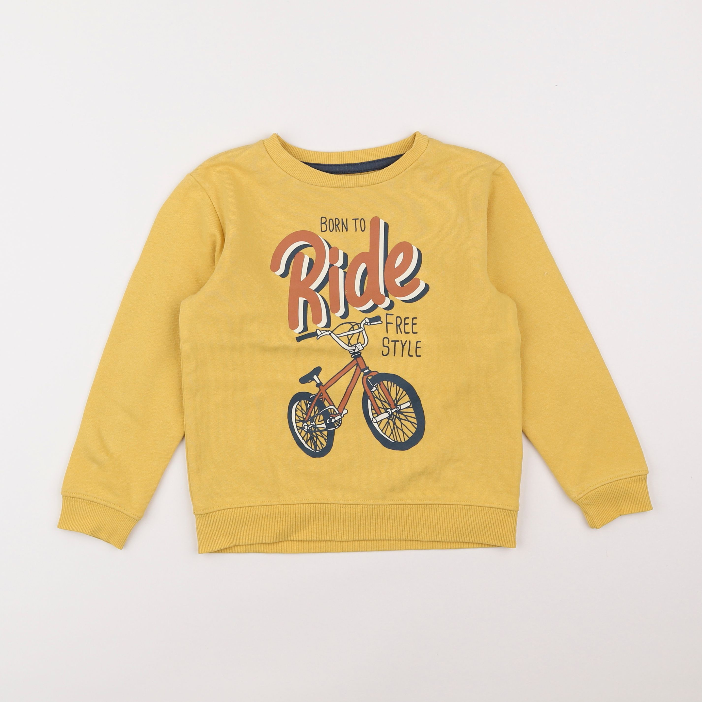 Vertbaudet - sweat jaune - 6 ans