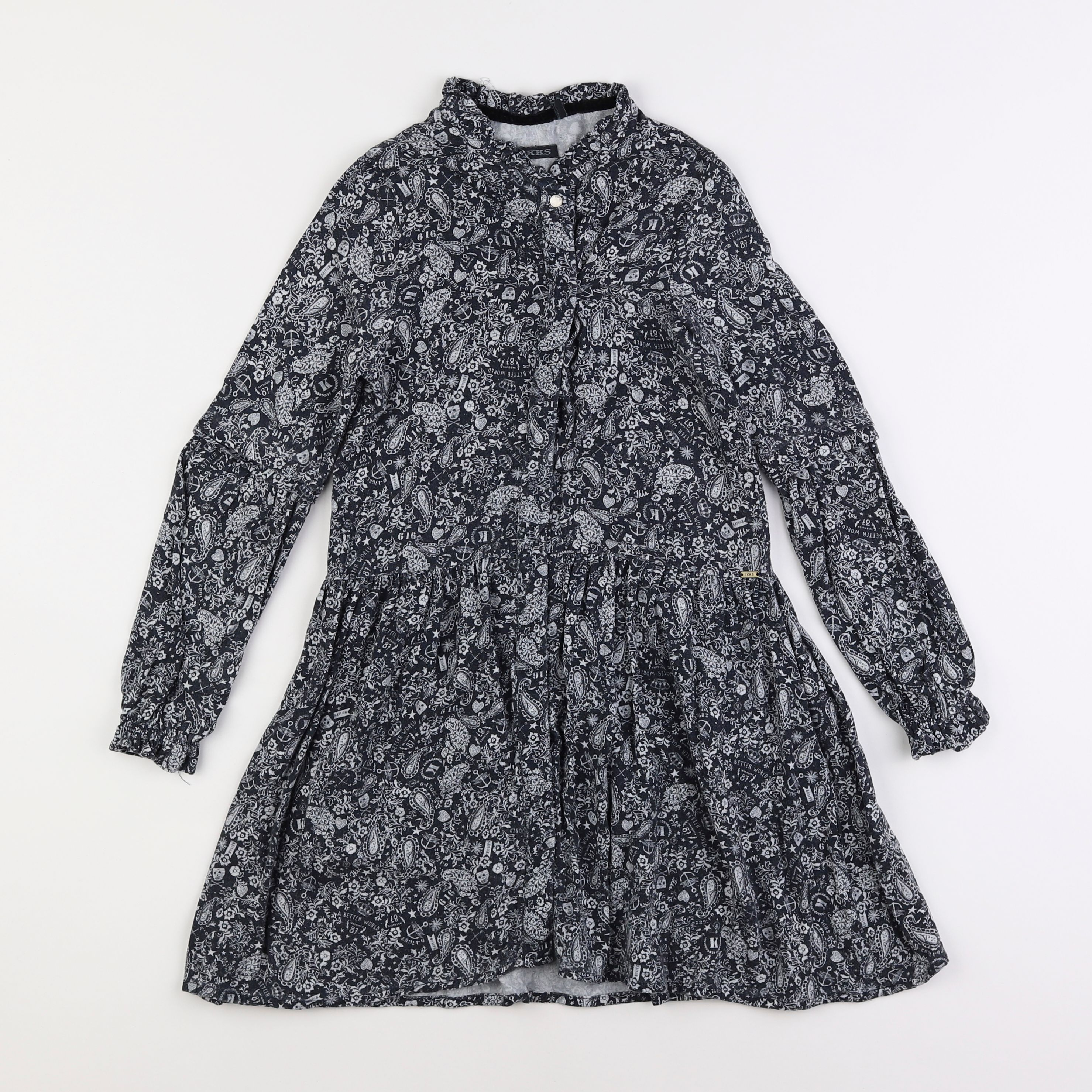 IKKS - robe noir - 8 ans