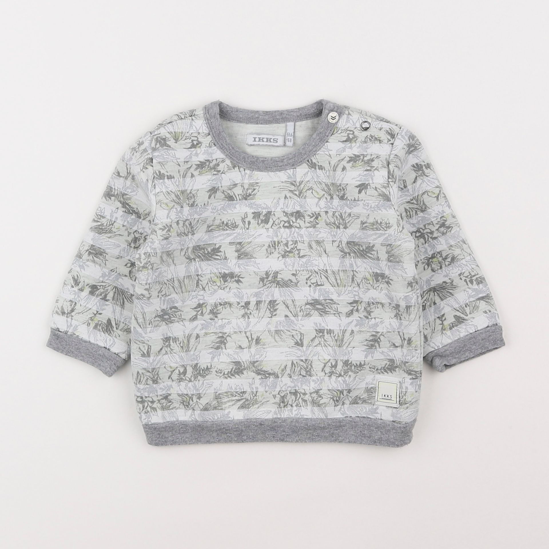 IKKS - sweat gris - 6 mois