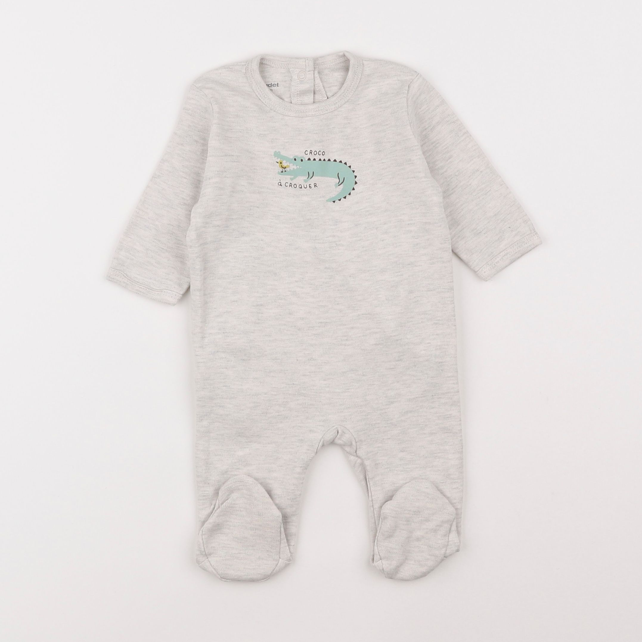 Vertbaudet - pyjama coton gris - 3 mois