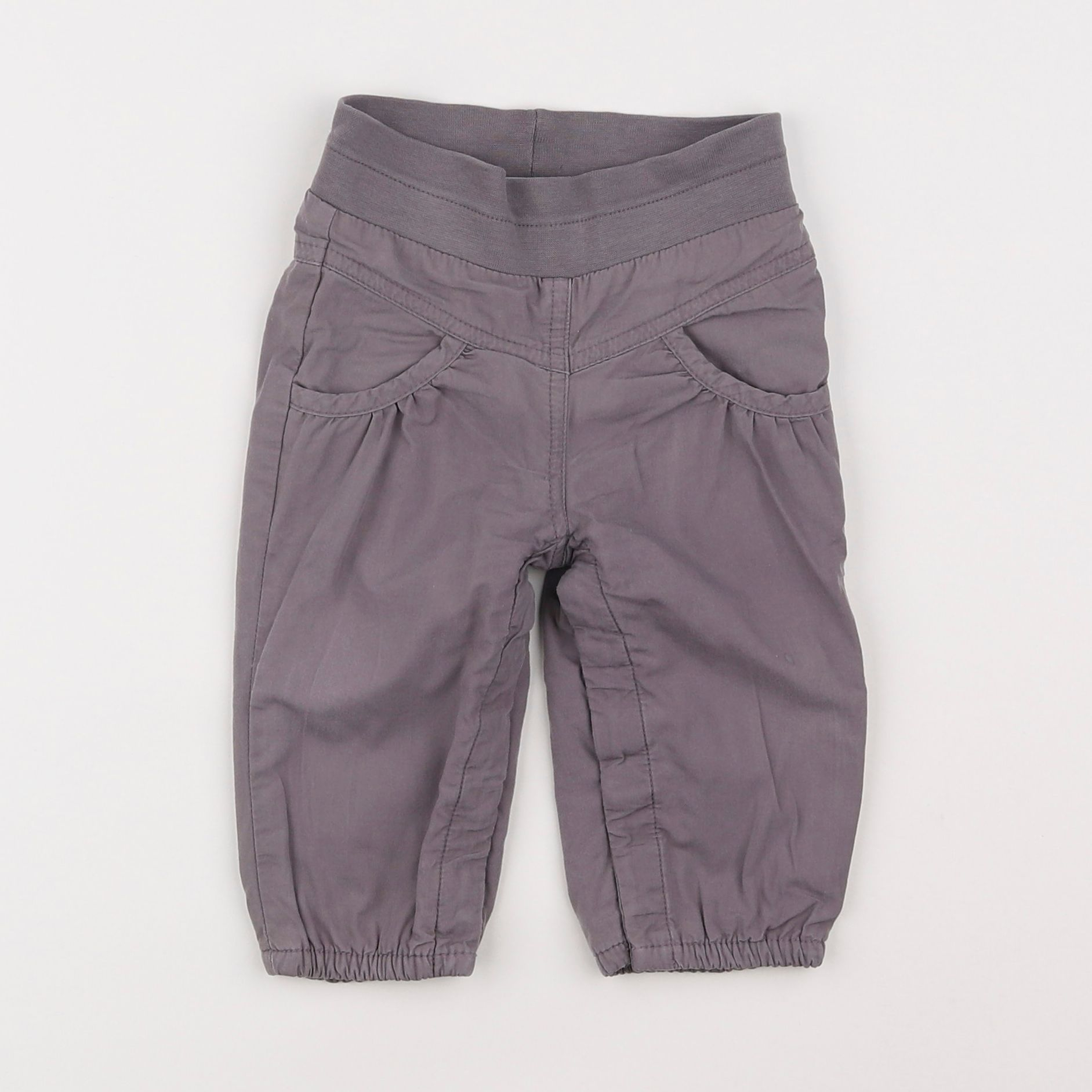 Vertbaudet - pantalon gris - 9 mois