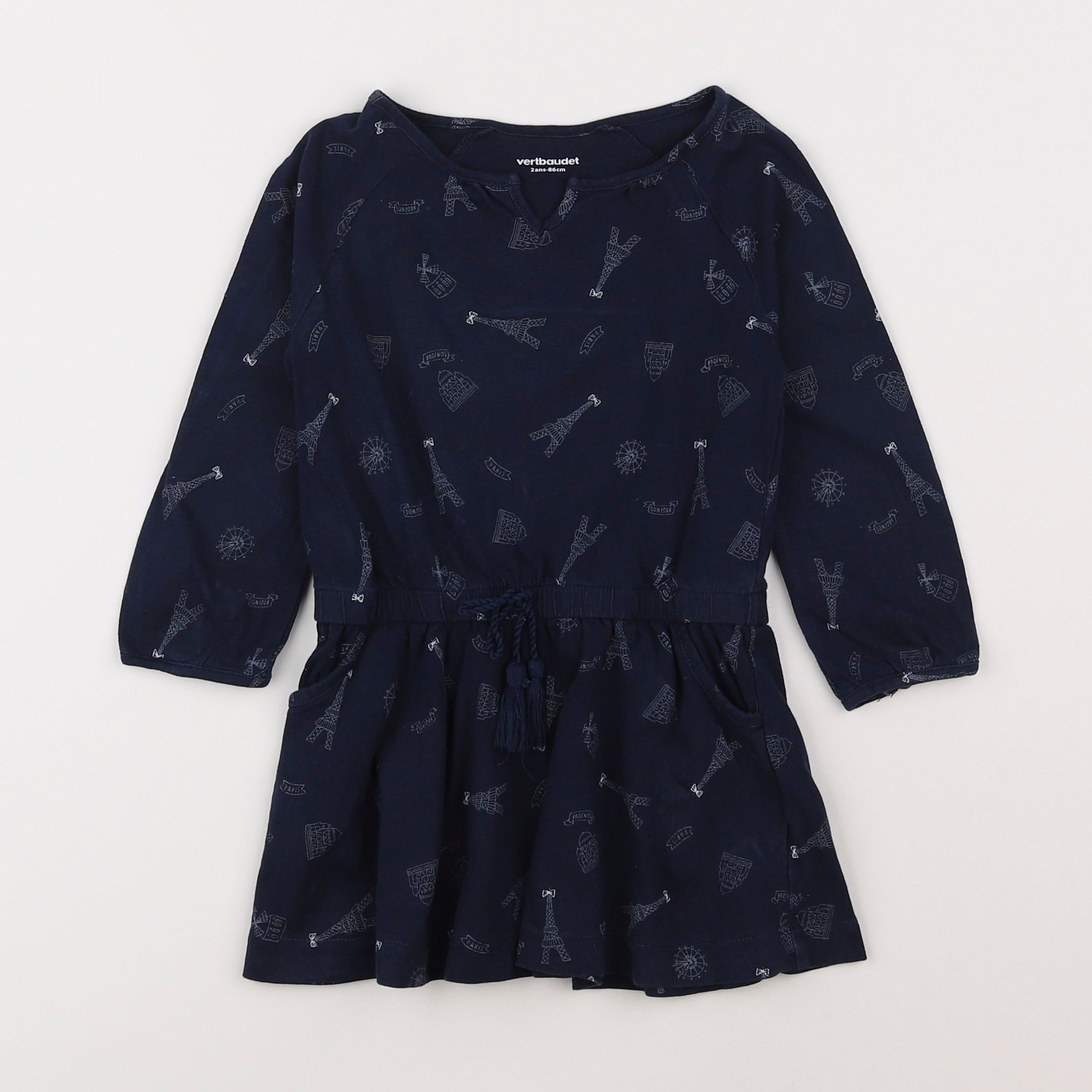 Vertbaudet - robe bleu - 2 ans