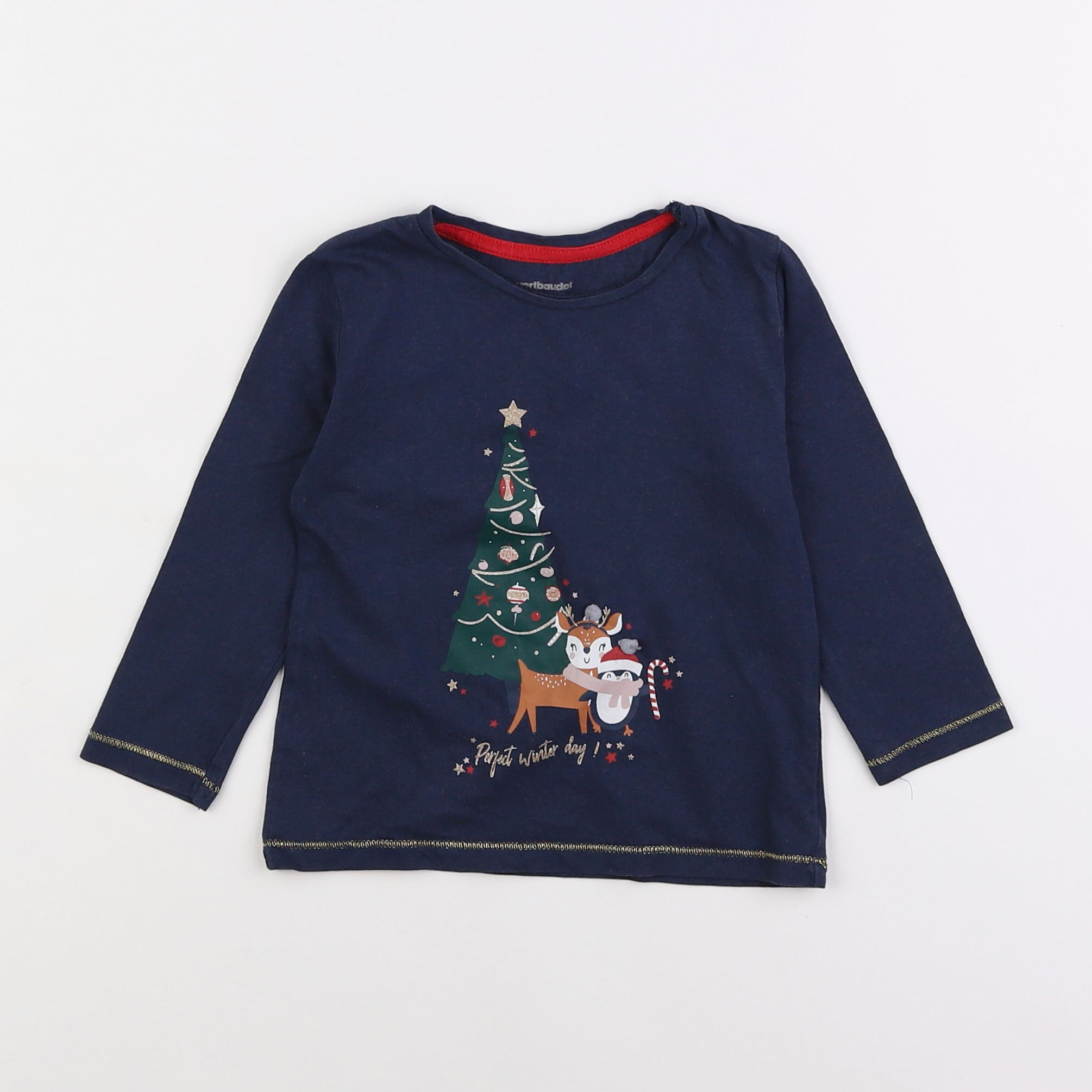 Vertbaudet - tee-shirt bleu - 2 ans