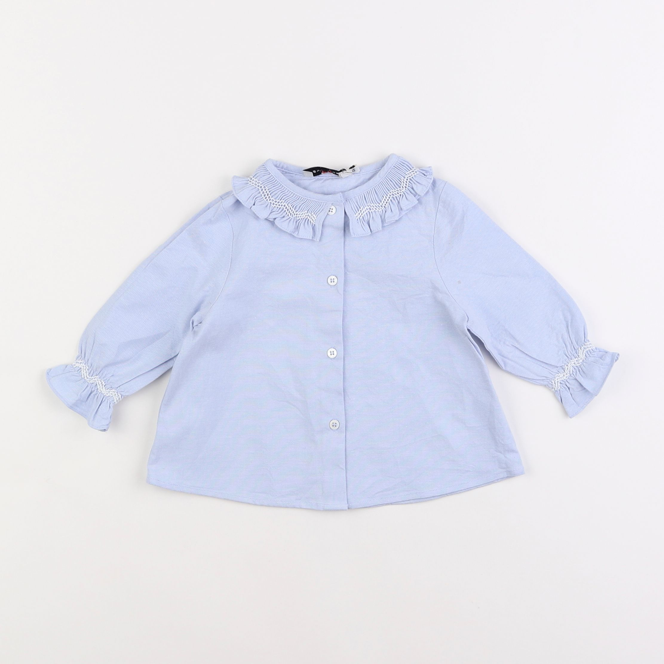 Cyrillus - blouse bleu - 12 mois