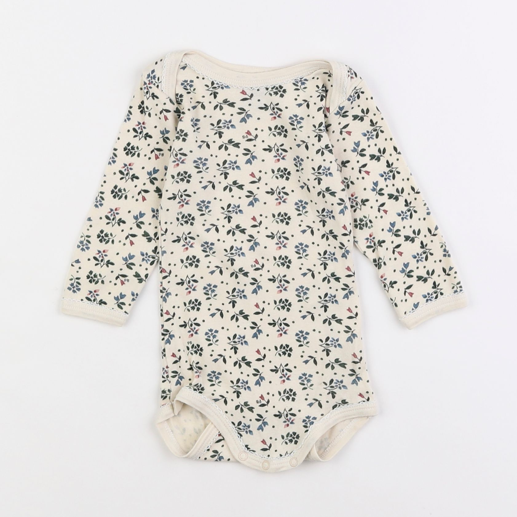 Petit Bateau - body beige - 6 mois