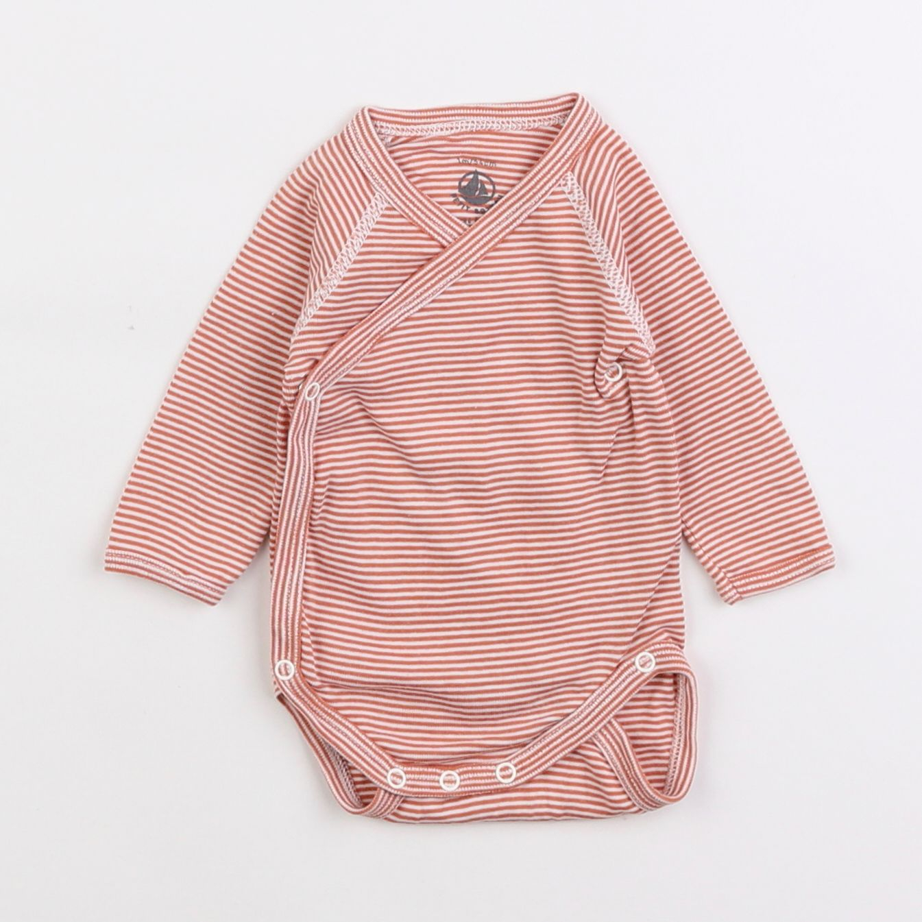 Petit Bateau - body orange - 1 mois