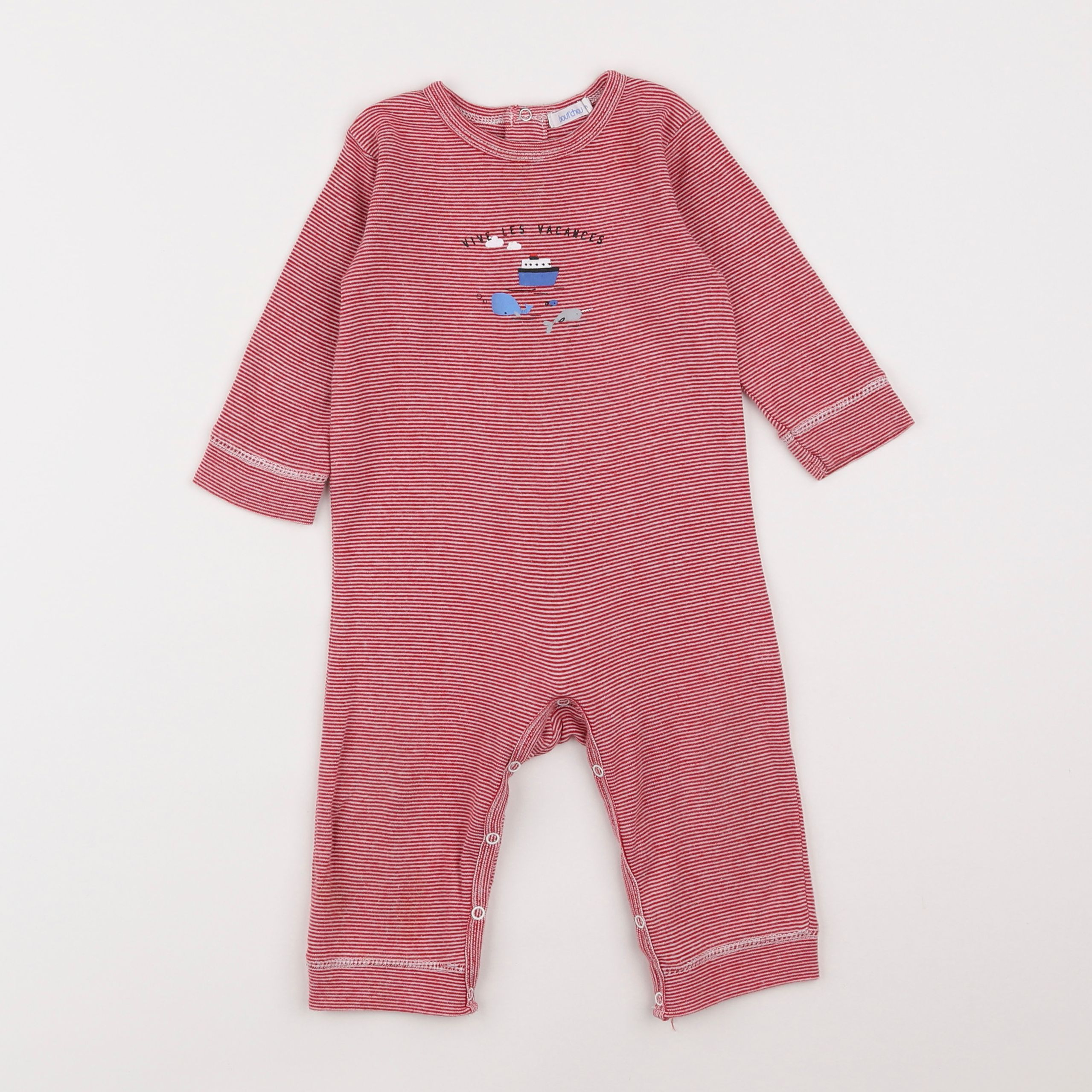 Boutchou - pyjama coton rouge - 9 mois