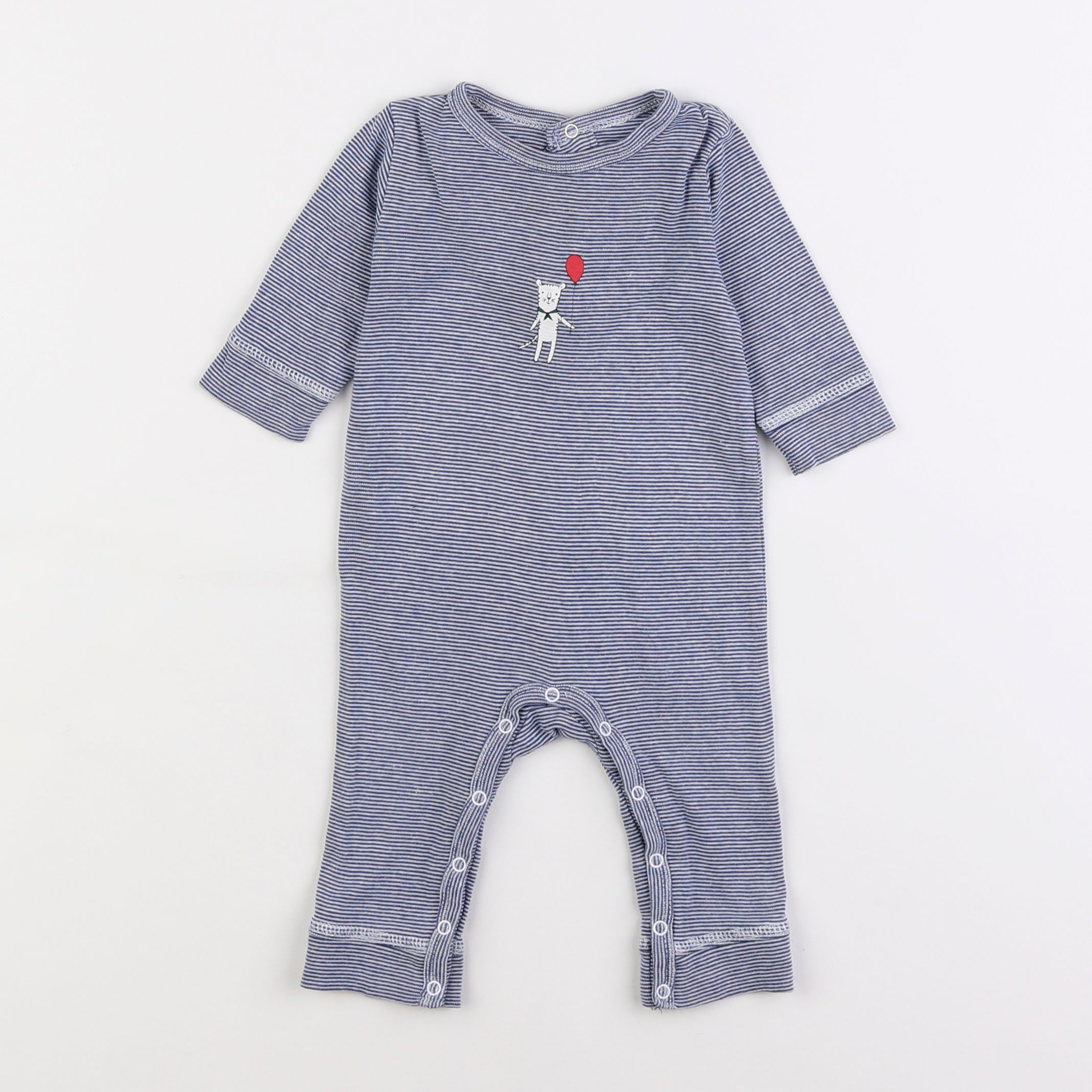 Boutchou - pyjama coton bleu - 6 mois