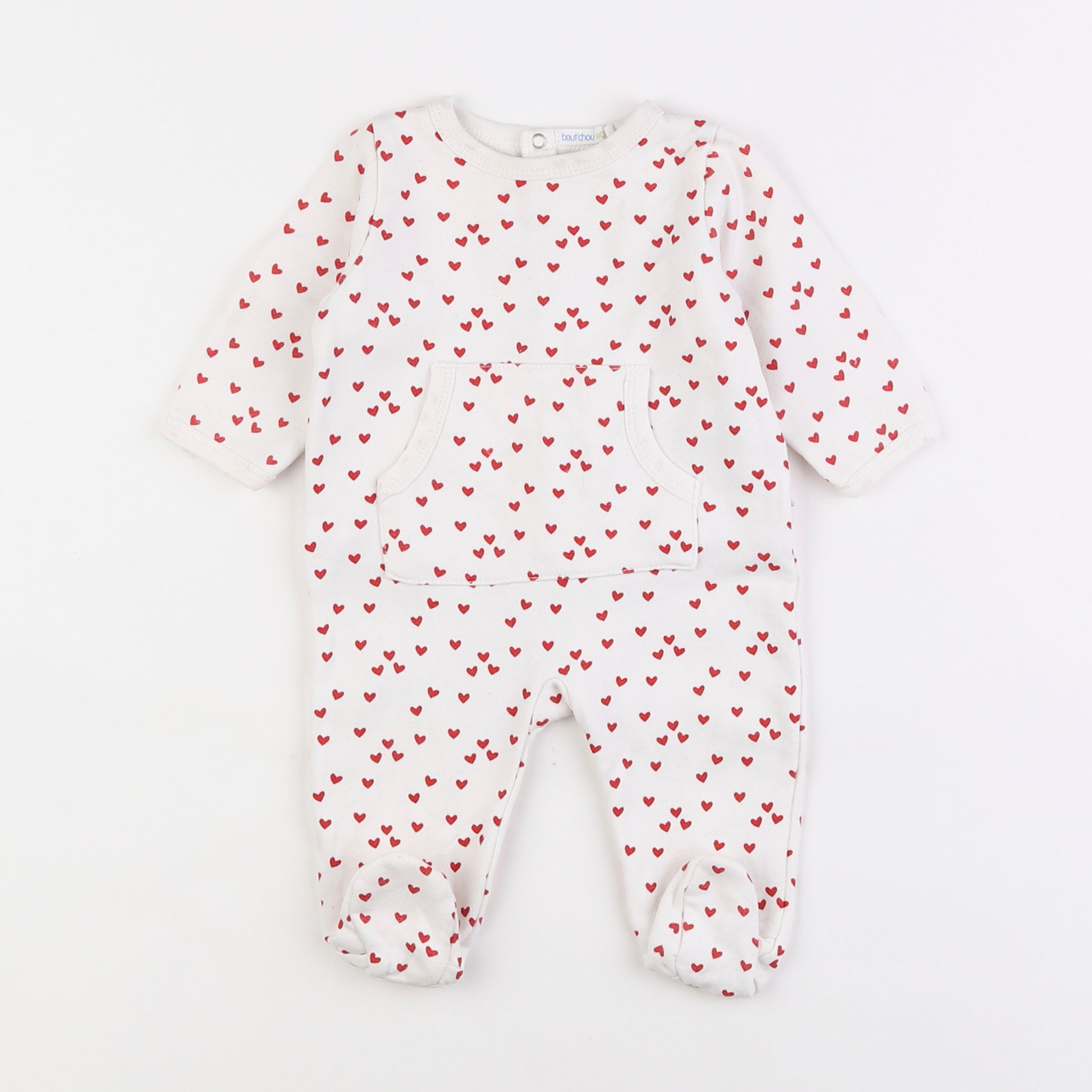 Boutchou - pyjama coton rouge - 3 mois