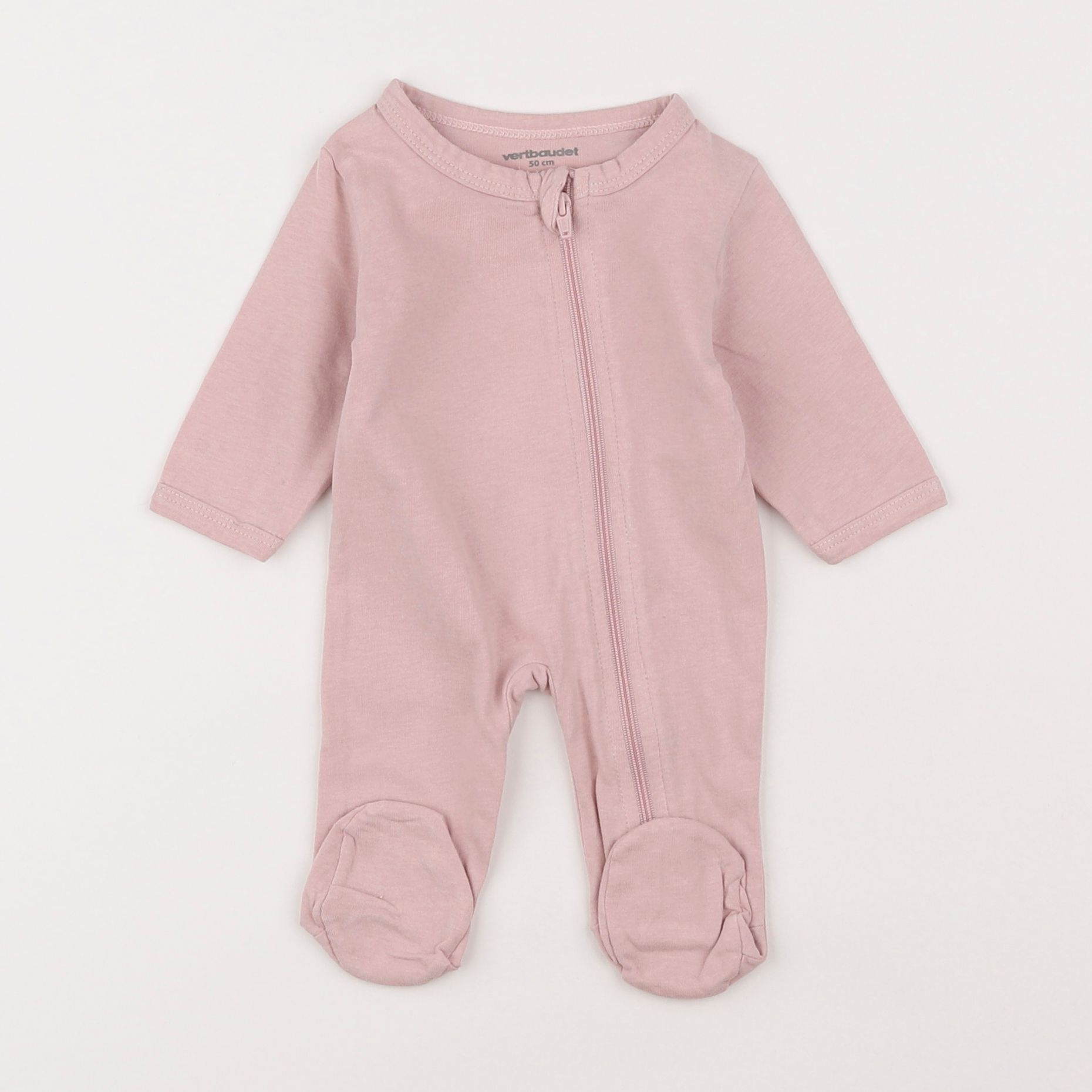 Vertbaudet - pyjama coton rose - 0 mois