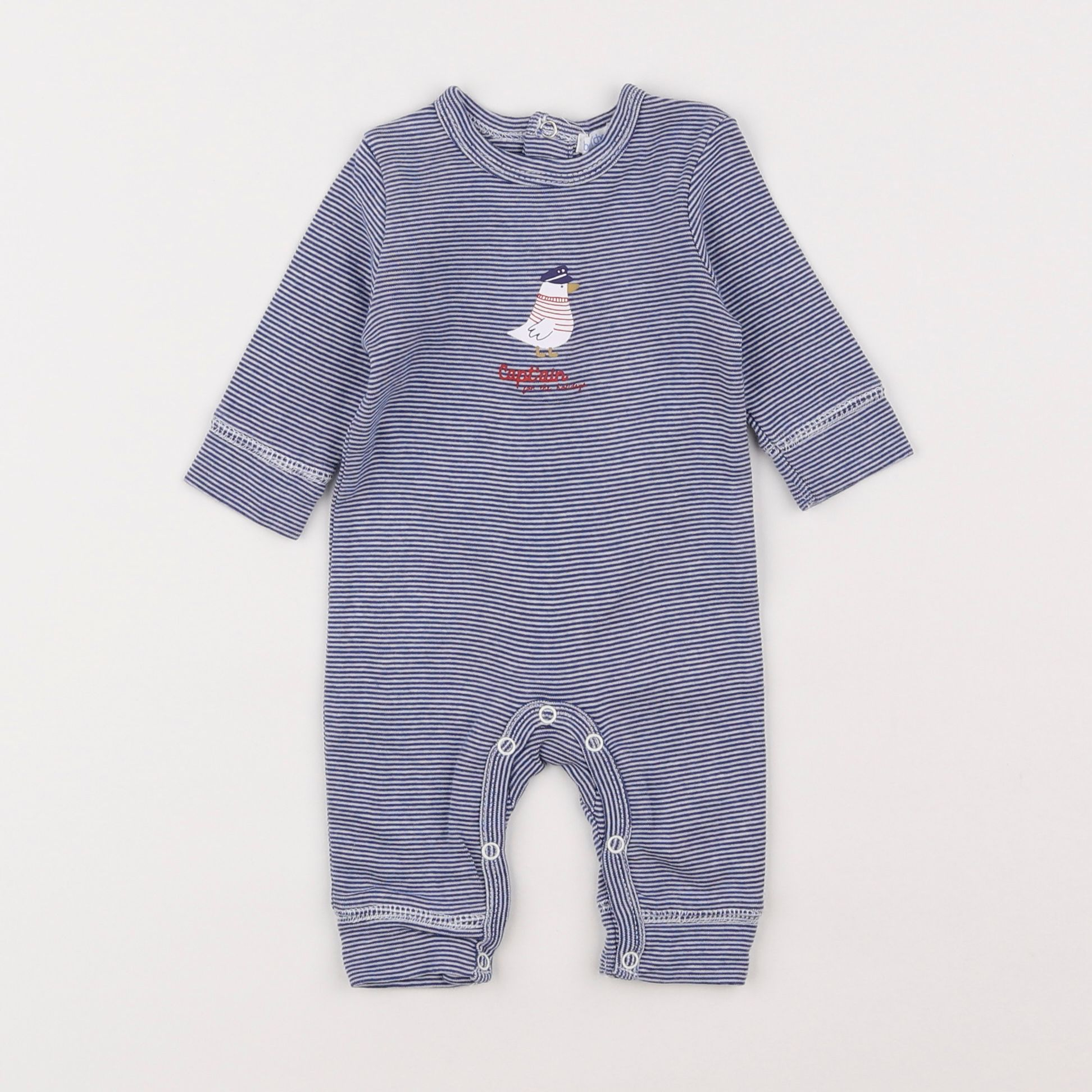 Boutchou - pyjama coton bleu - 1 mois