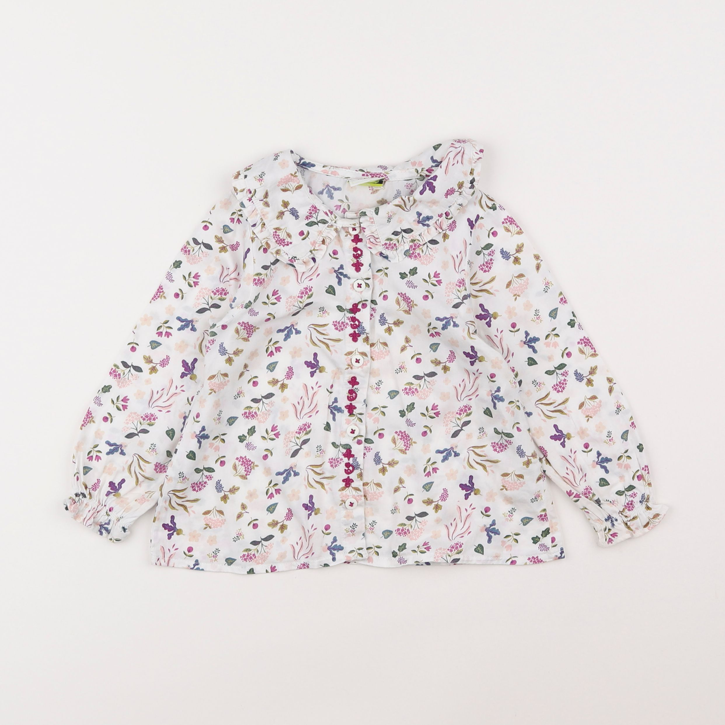 Tape à l'oeil - blouse blanc, violet - 2 ans