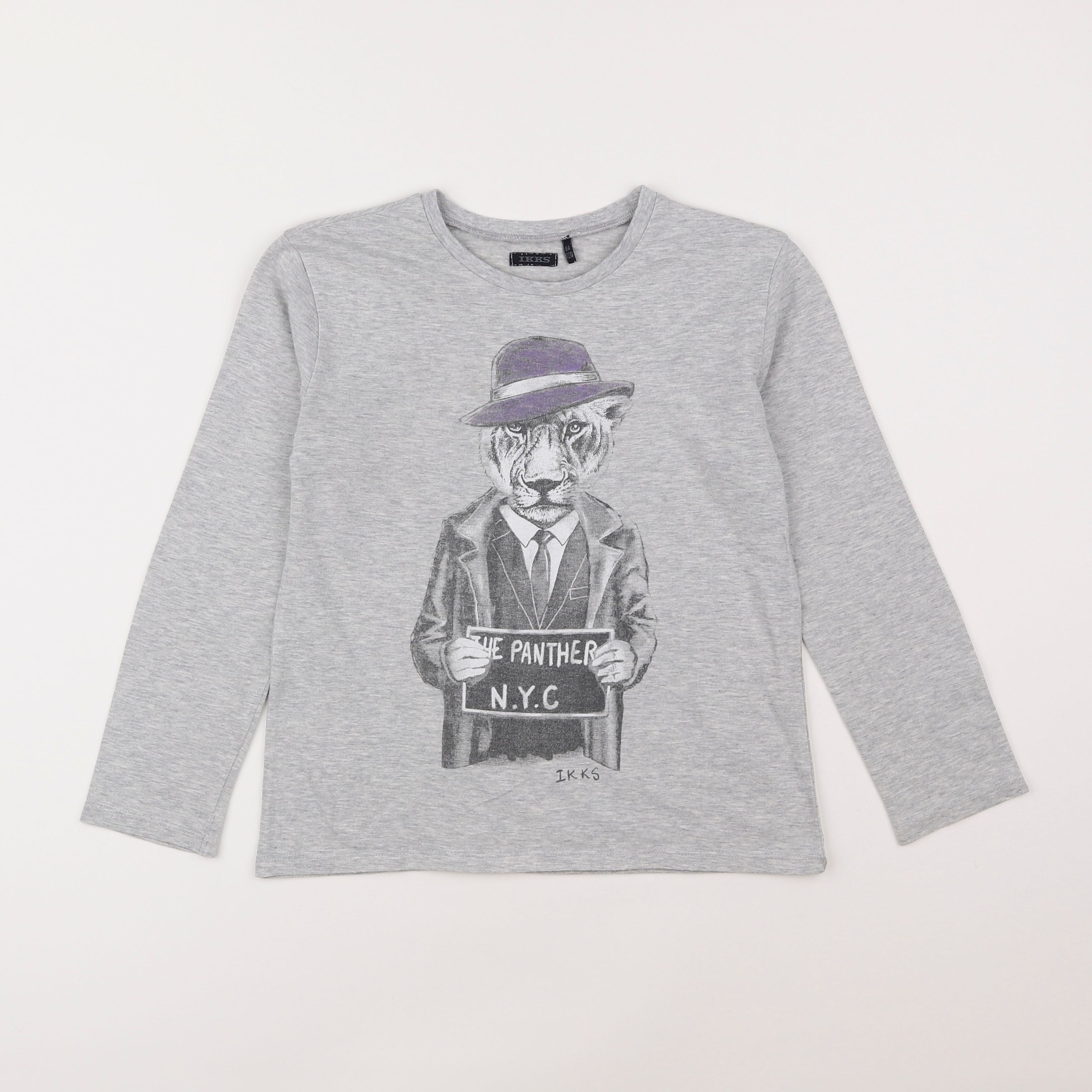 IKKS - tee-shirt gris - 8 ans