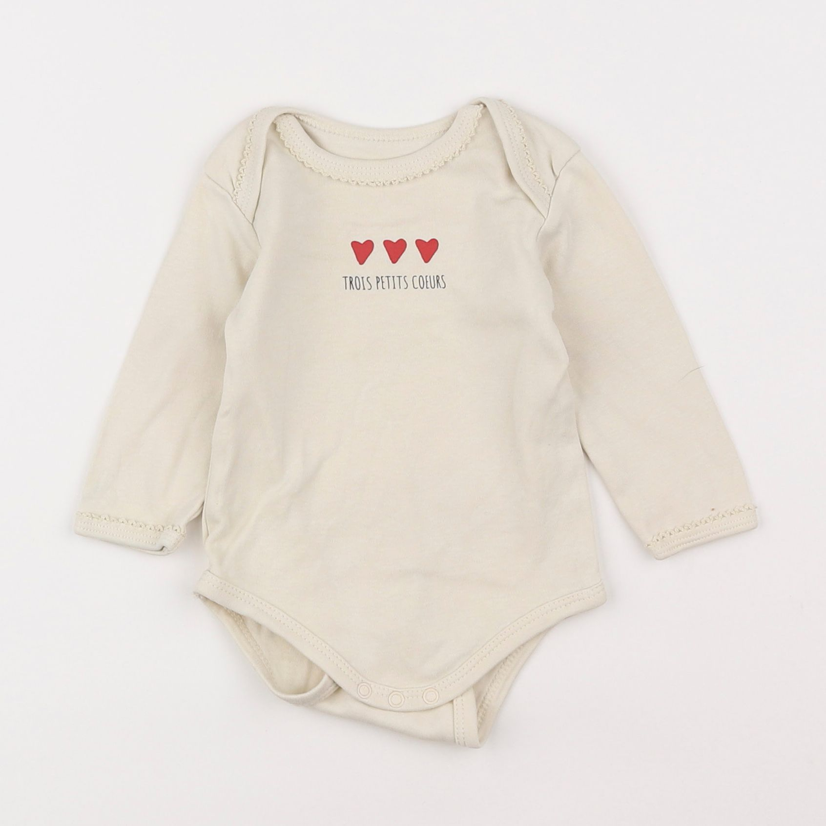 Vertbaudet - body beige - 6 mois