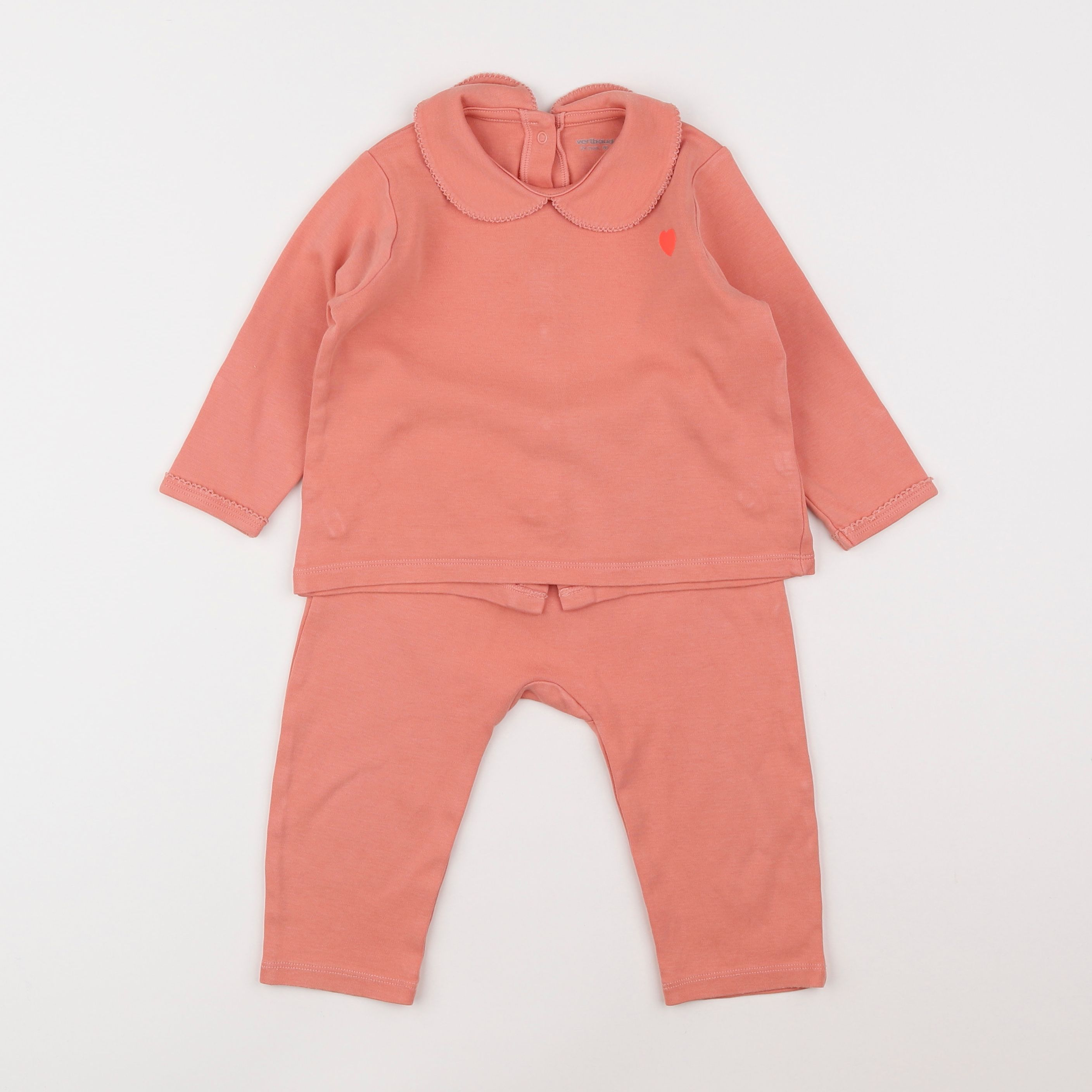 Vertbaudet - pyjama coton rose - 2 ans