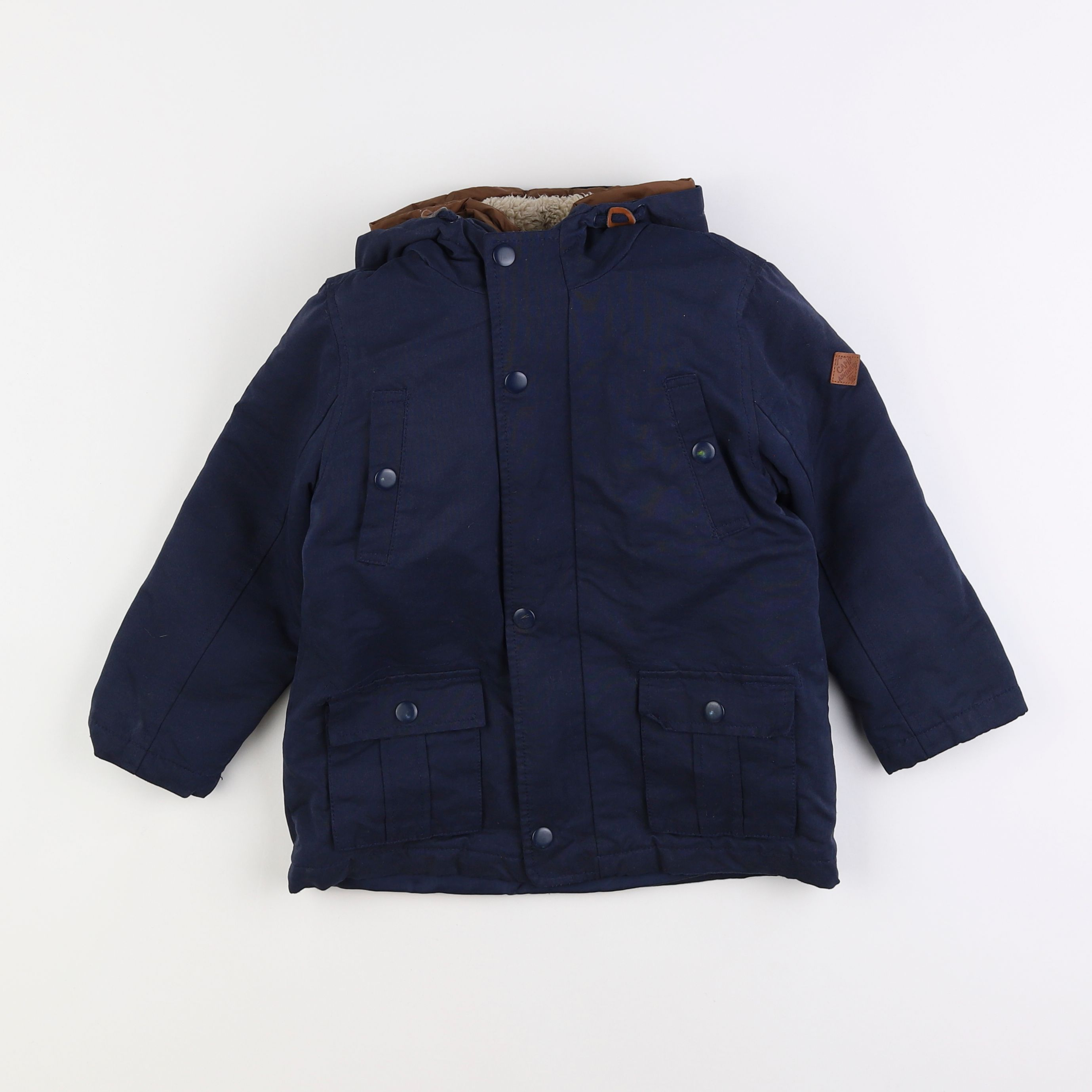 Vertbaudet - parka bleu - 4 ans