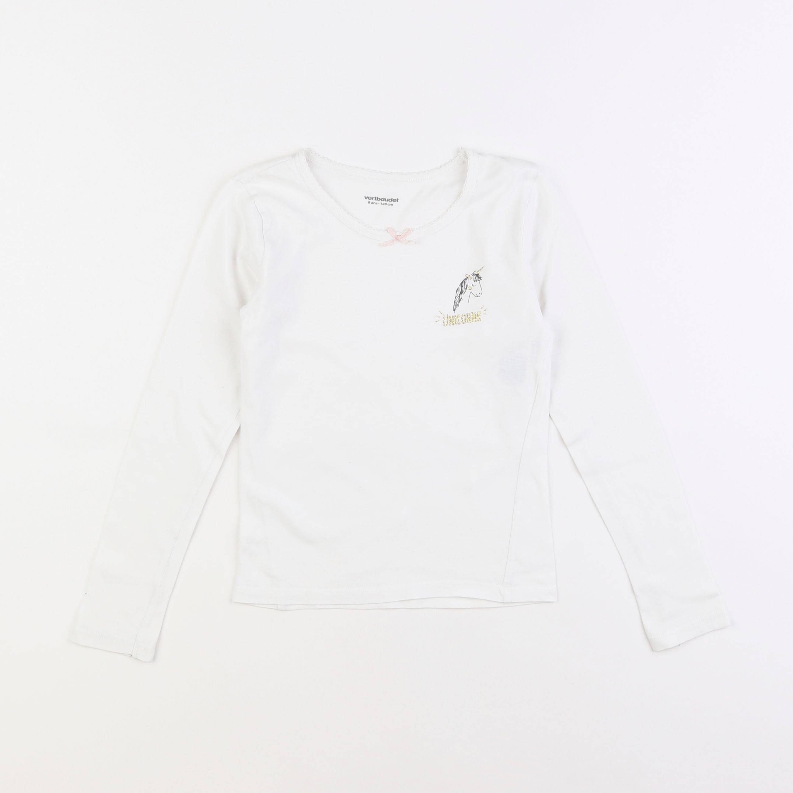 Vertbaudet - maillot de corps blanc - 8 ans