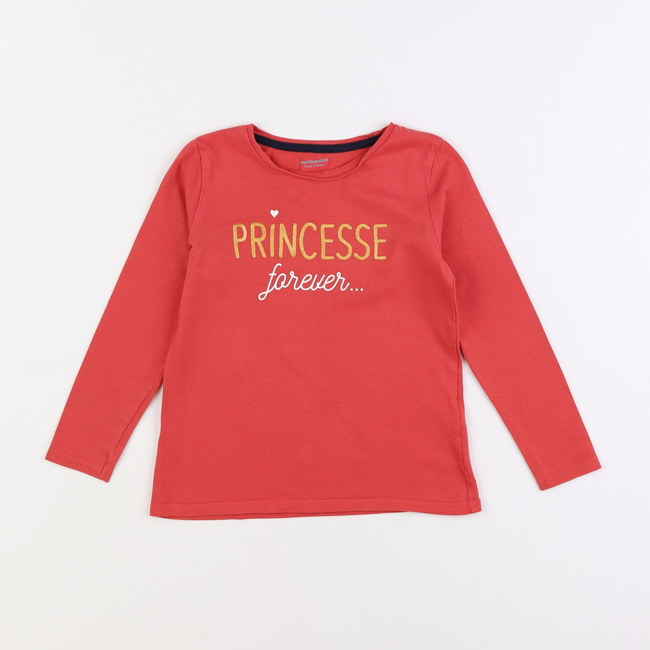 Vertbaudet - tee-shirt rose - 5 ans