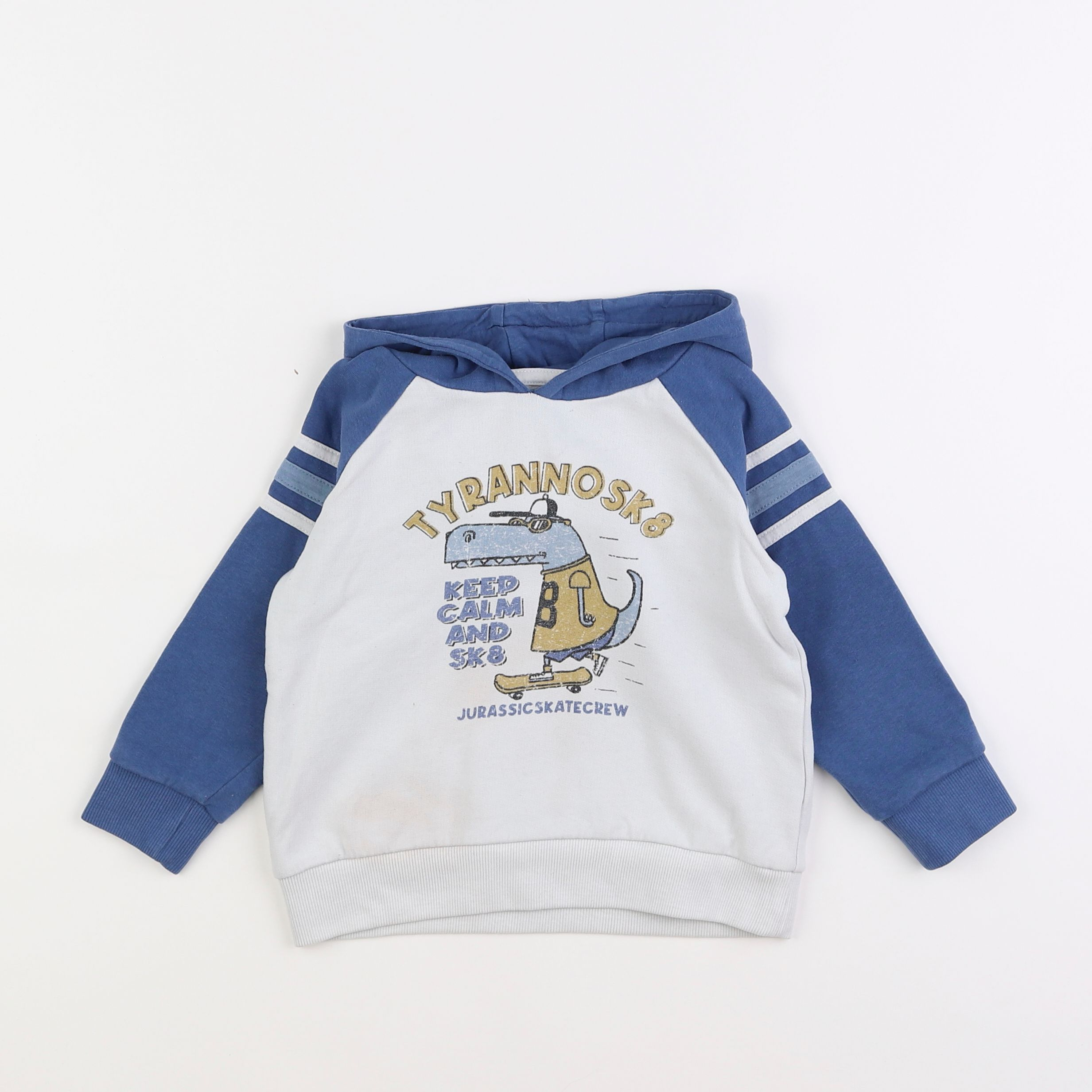 Vertbaudet - sweat bleu, blanc - 4 ans