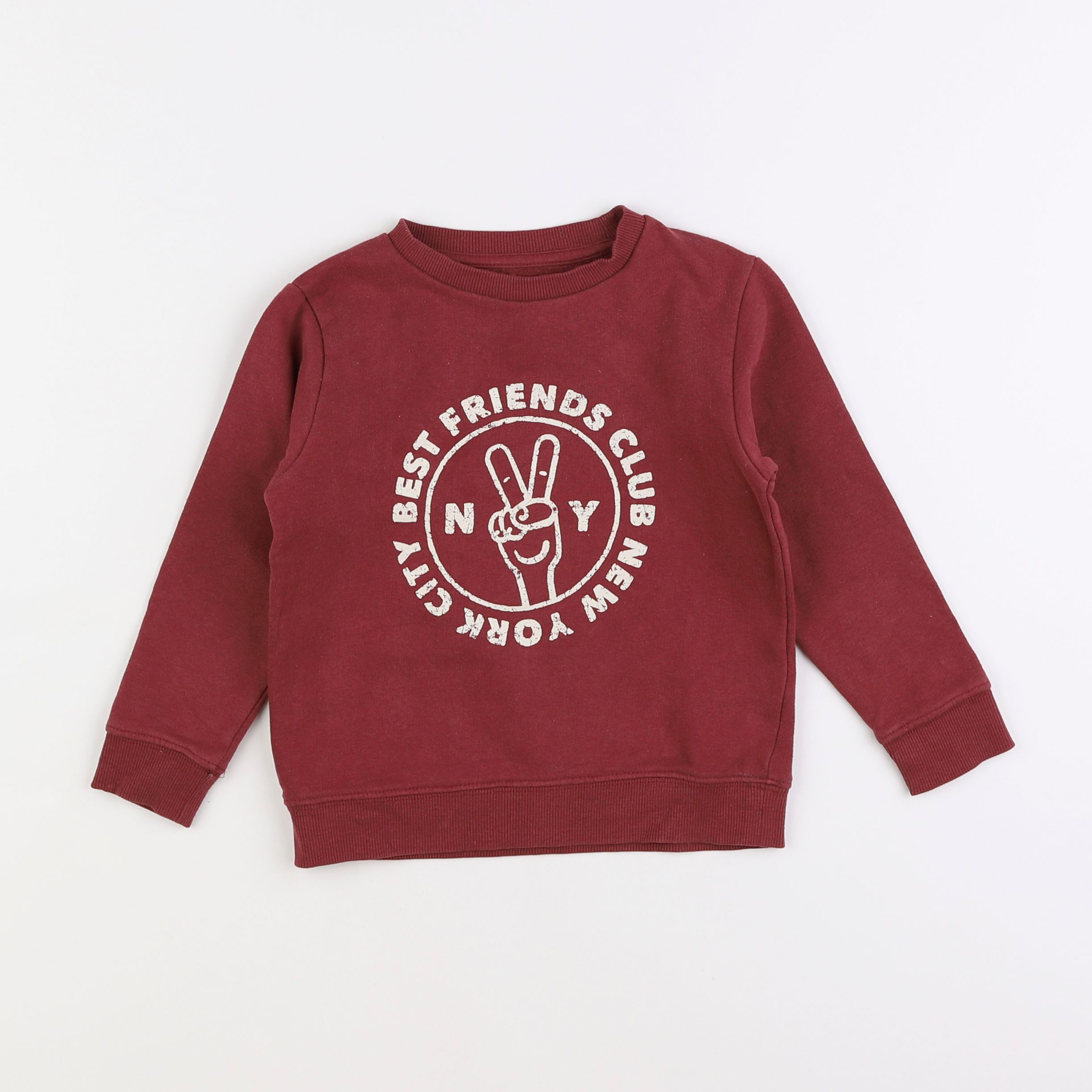 Vertbaudet - sweat rouge - 4 ans