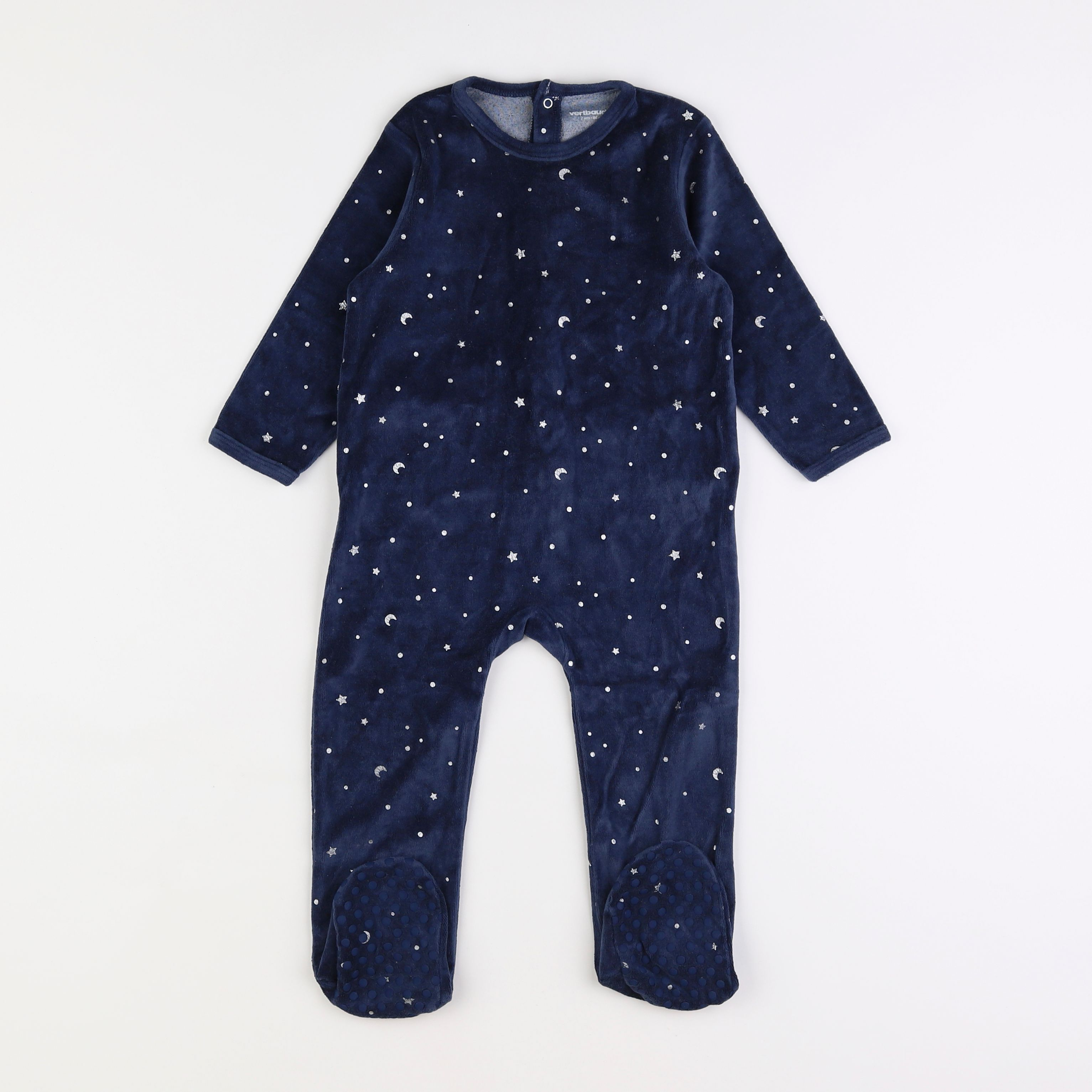 Vertbaudet - pyjama velours bleu - 2 ans