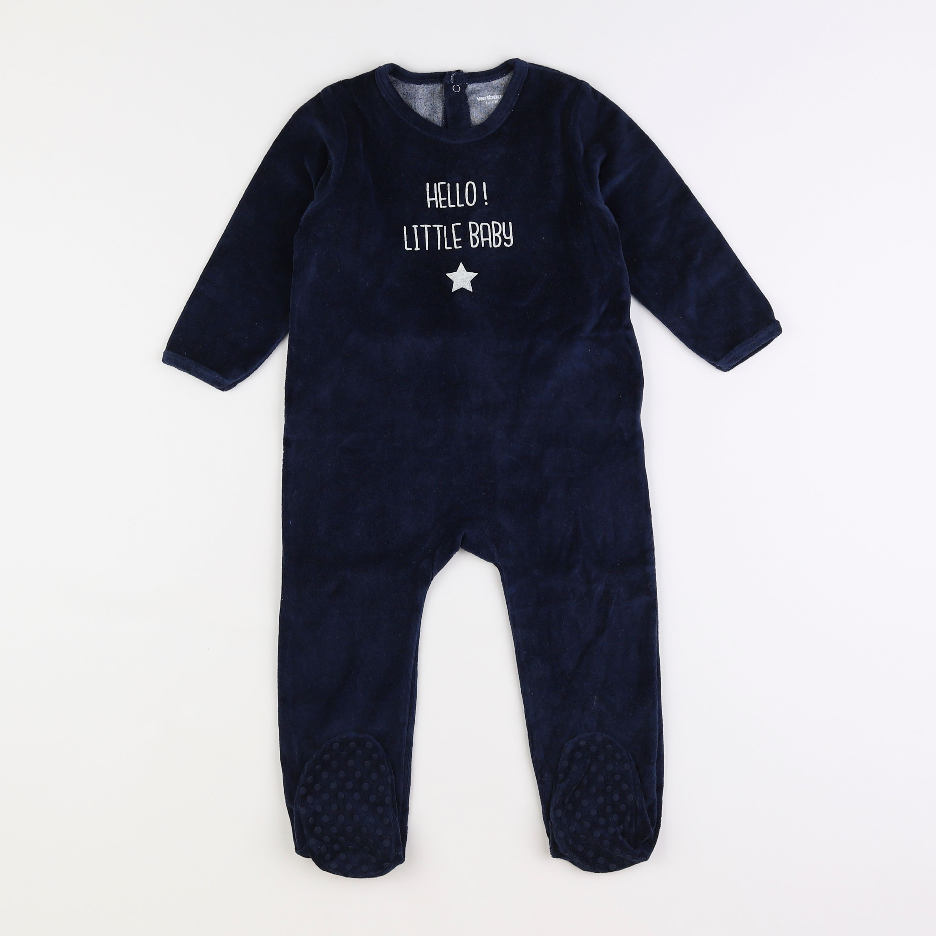 Vertbaudet - pyjama velours bleu - 2 ans