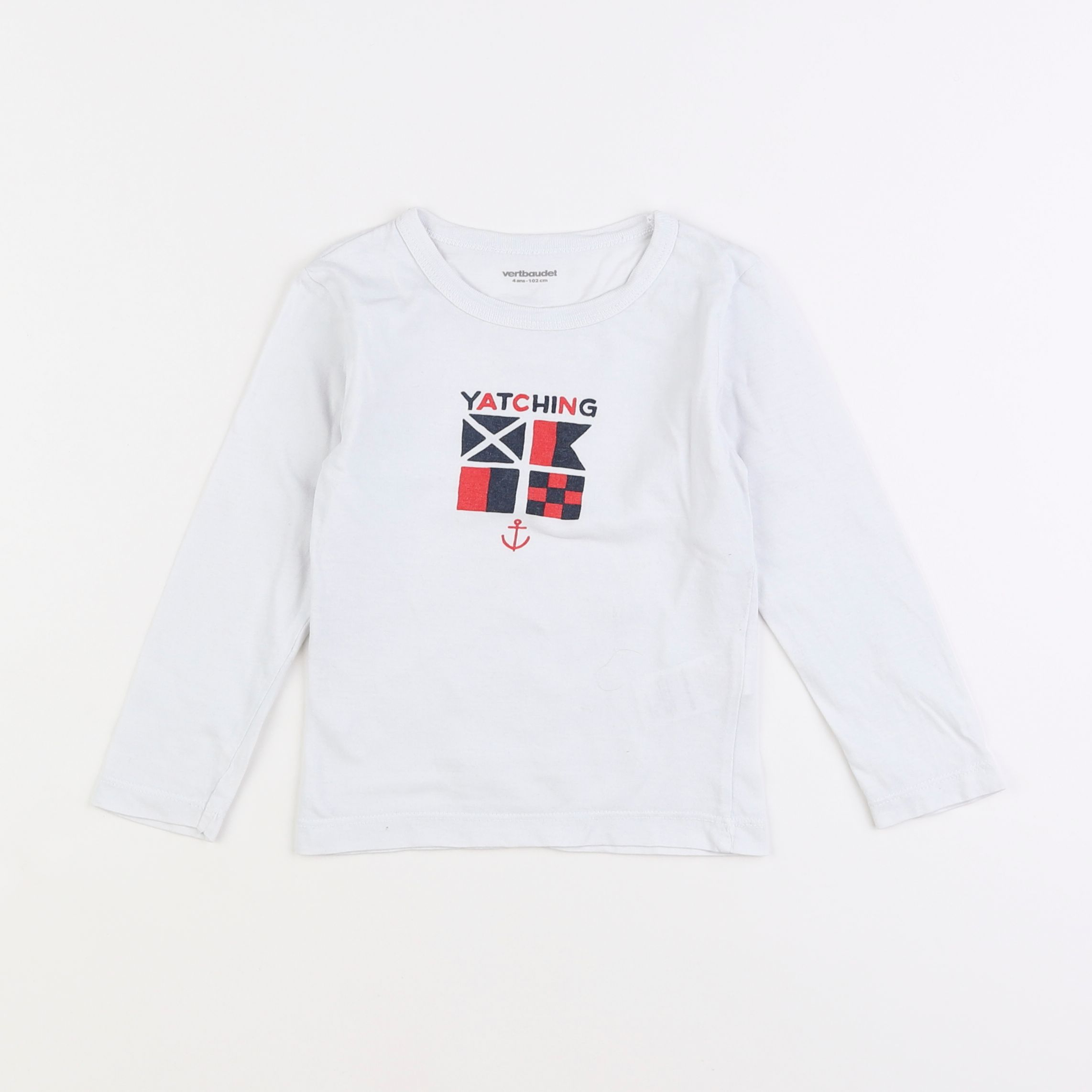 Vertbaudet - tee-shirt blanc - 4 ans