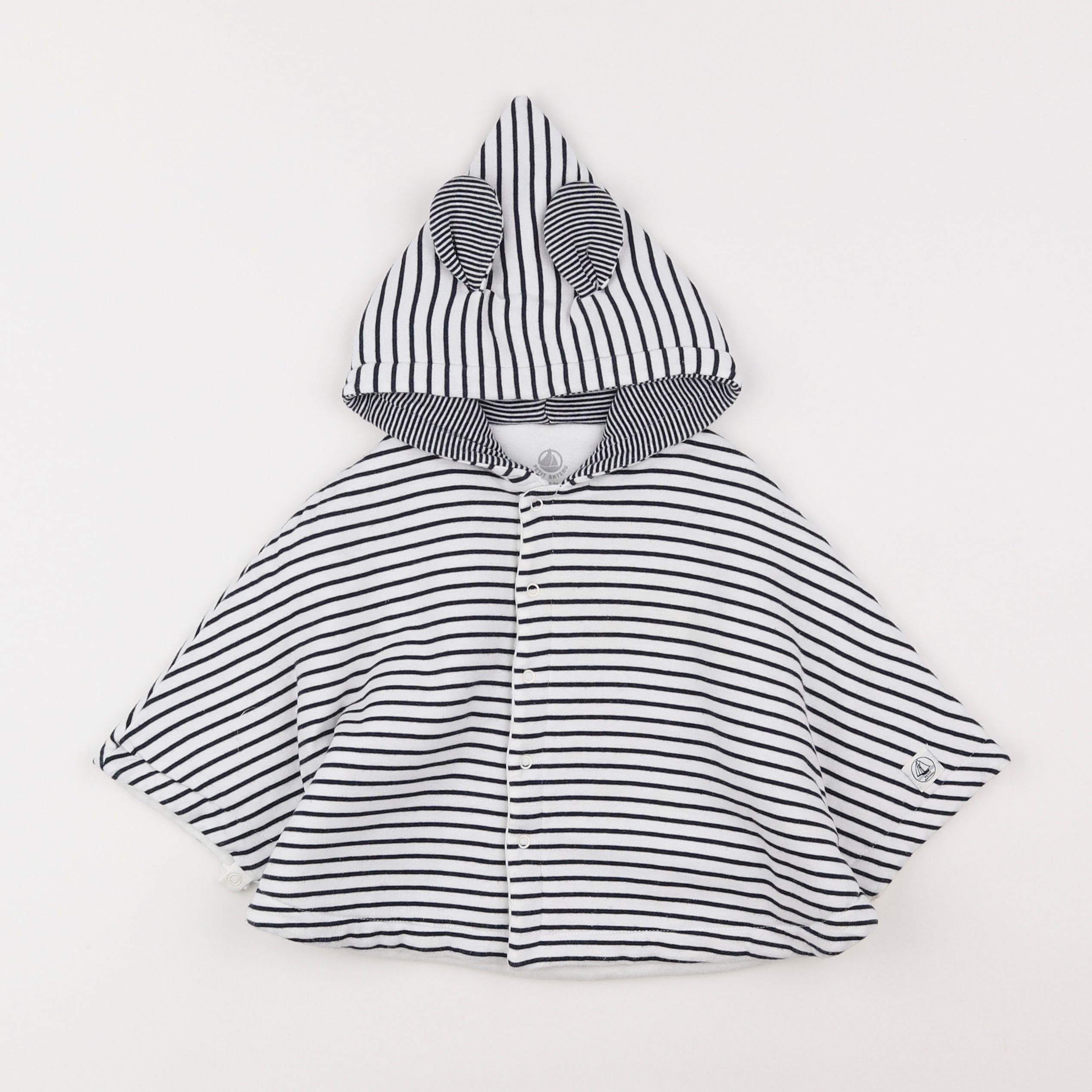 Petit Bateau - cape blanc - 0/6 mois