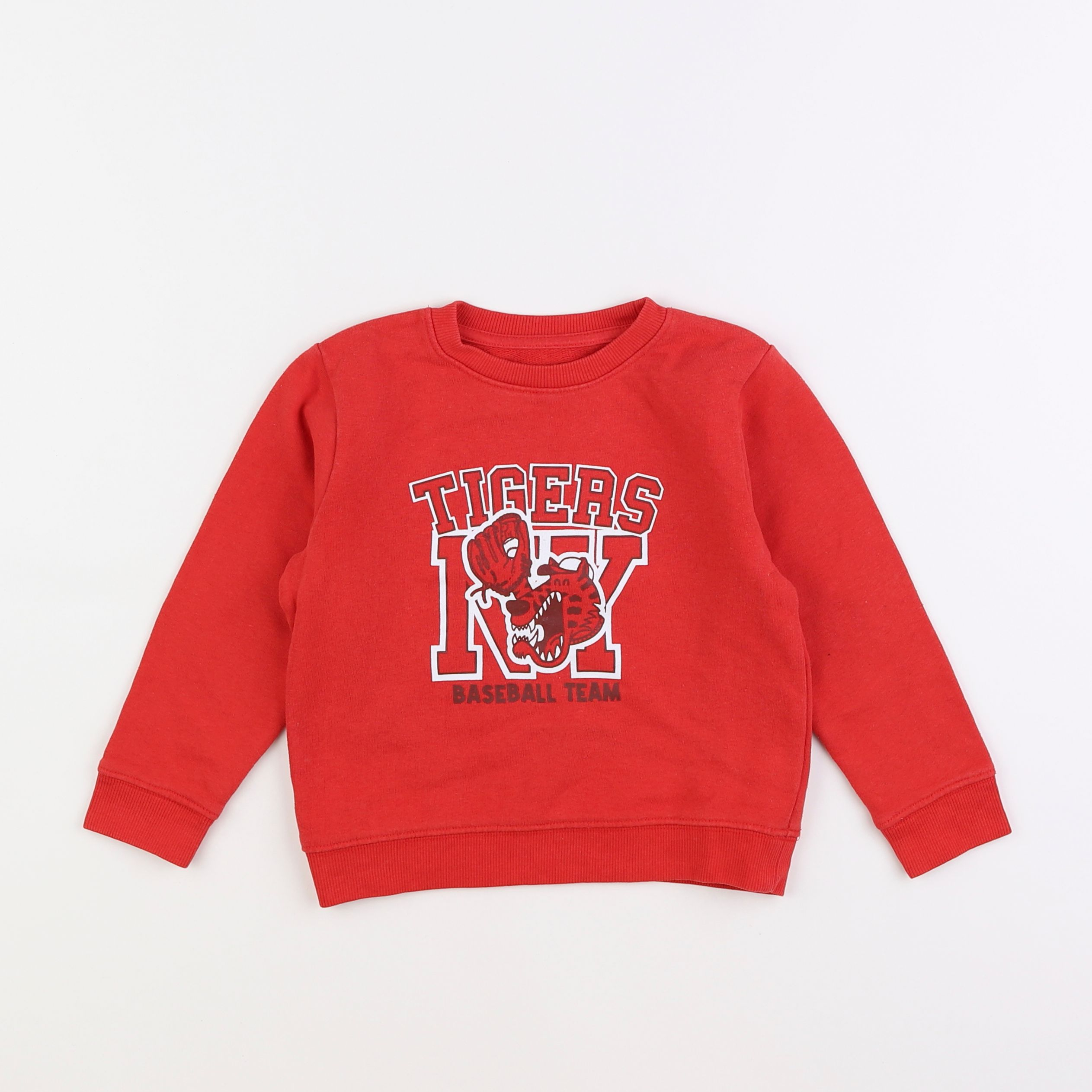 Vertbaudet - sweat rouge - 4 ans