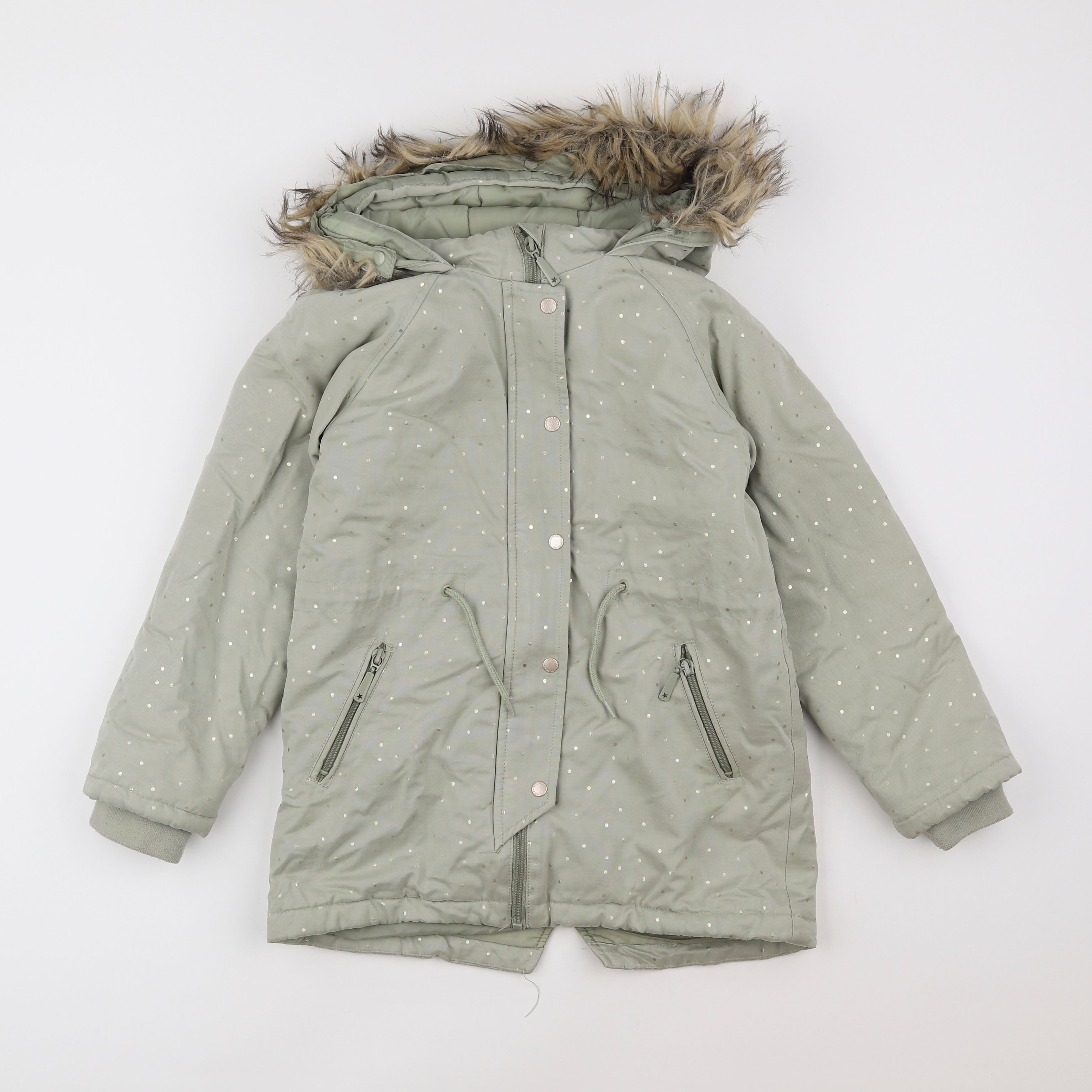 Vertbaudet - parka vert - 9 ans