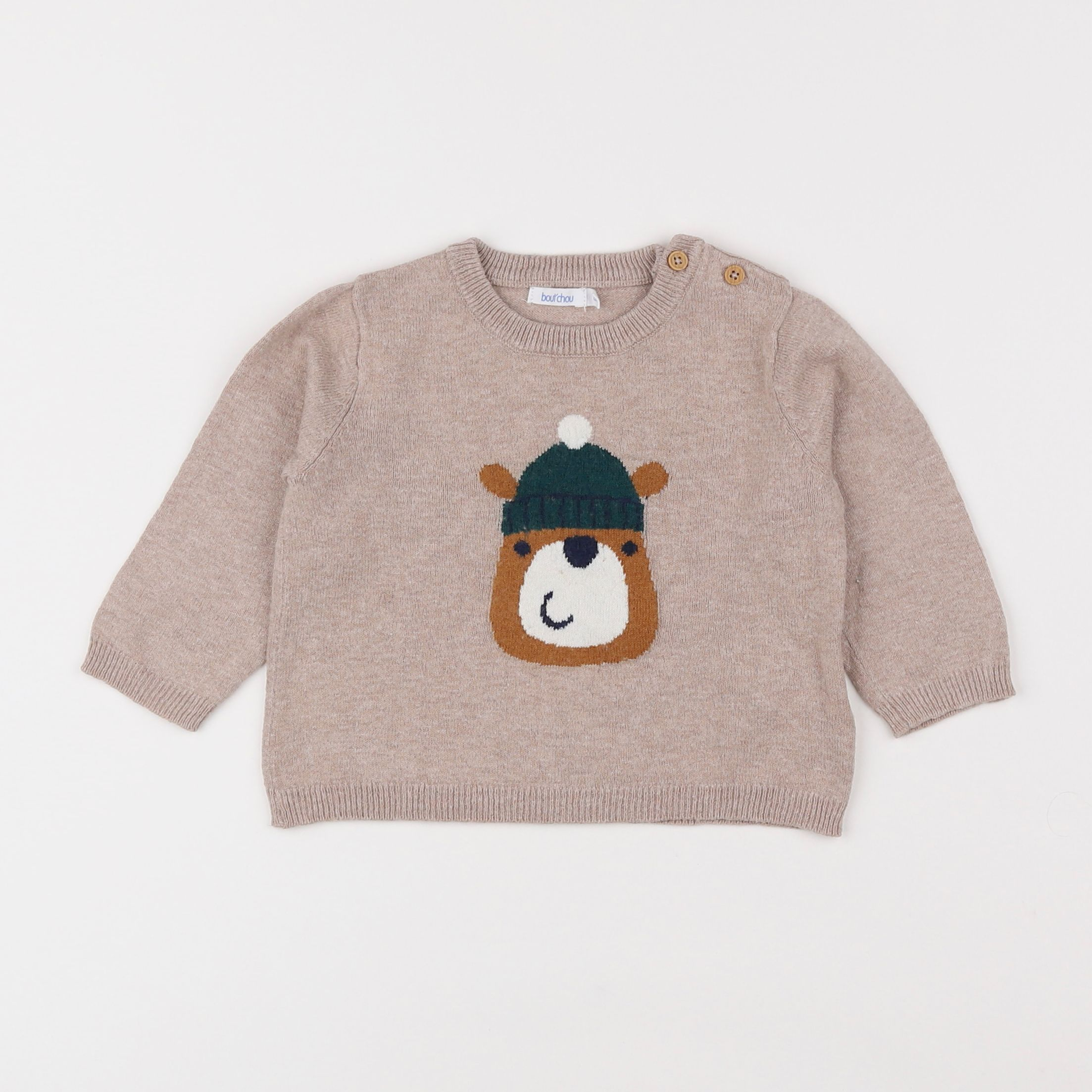 Boutchou - pull marron - 12 mois