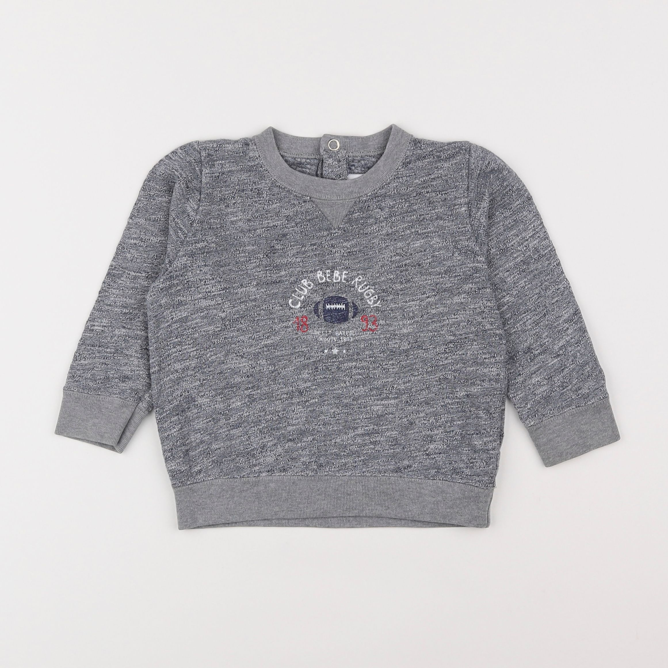 Petit Bateau - sweat gris - 18 mois