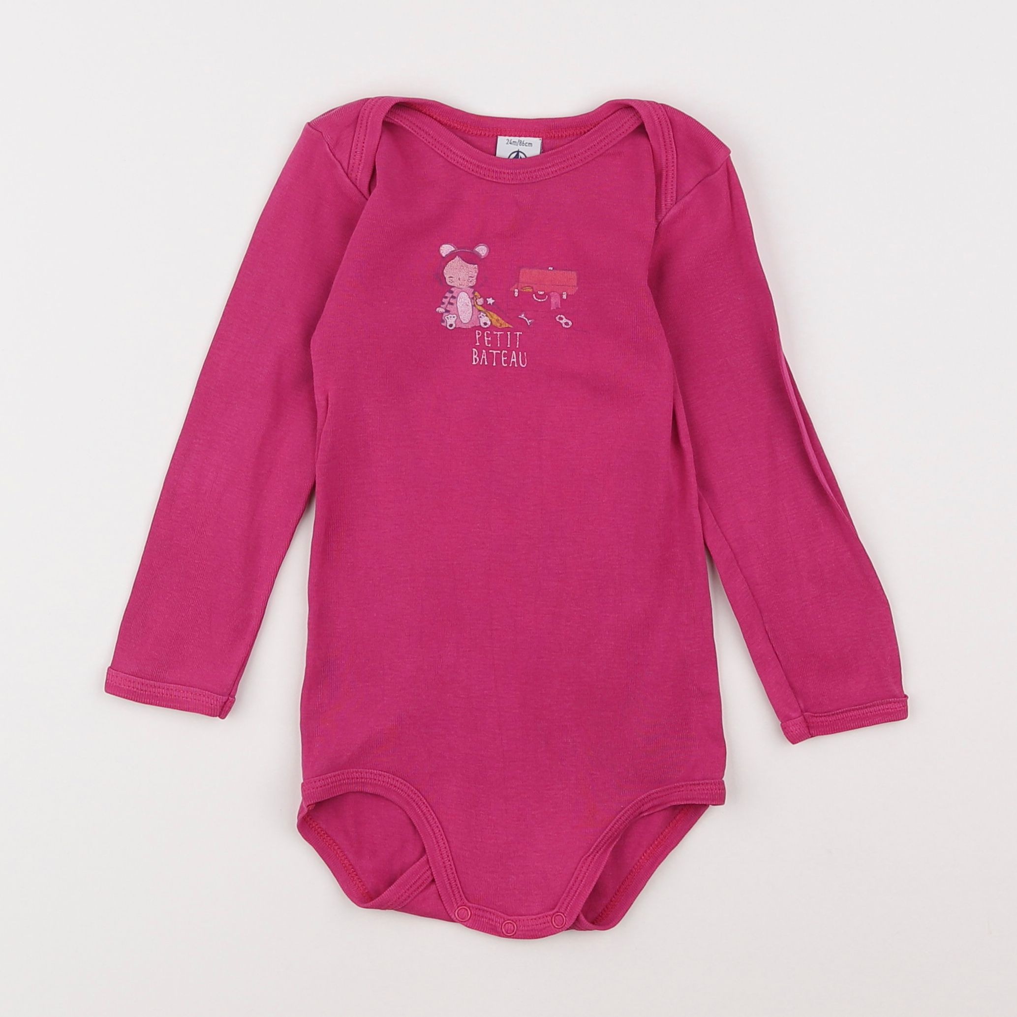 Petit Bateau - body rose - 2 ans