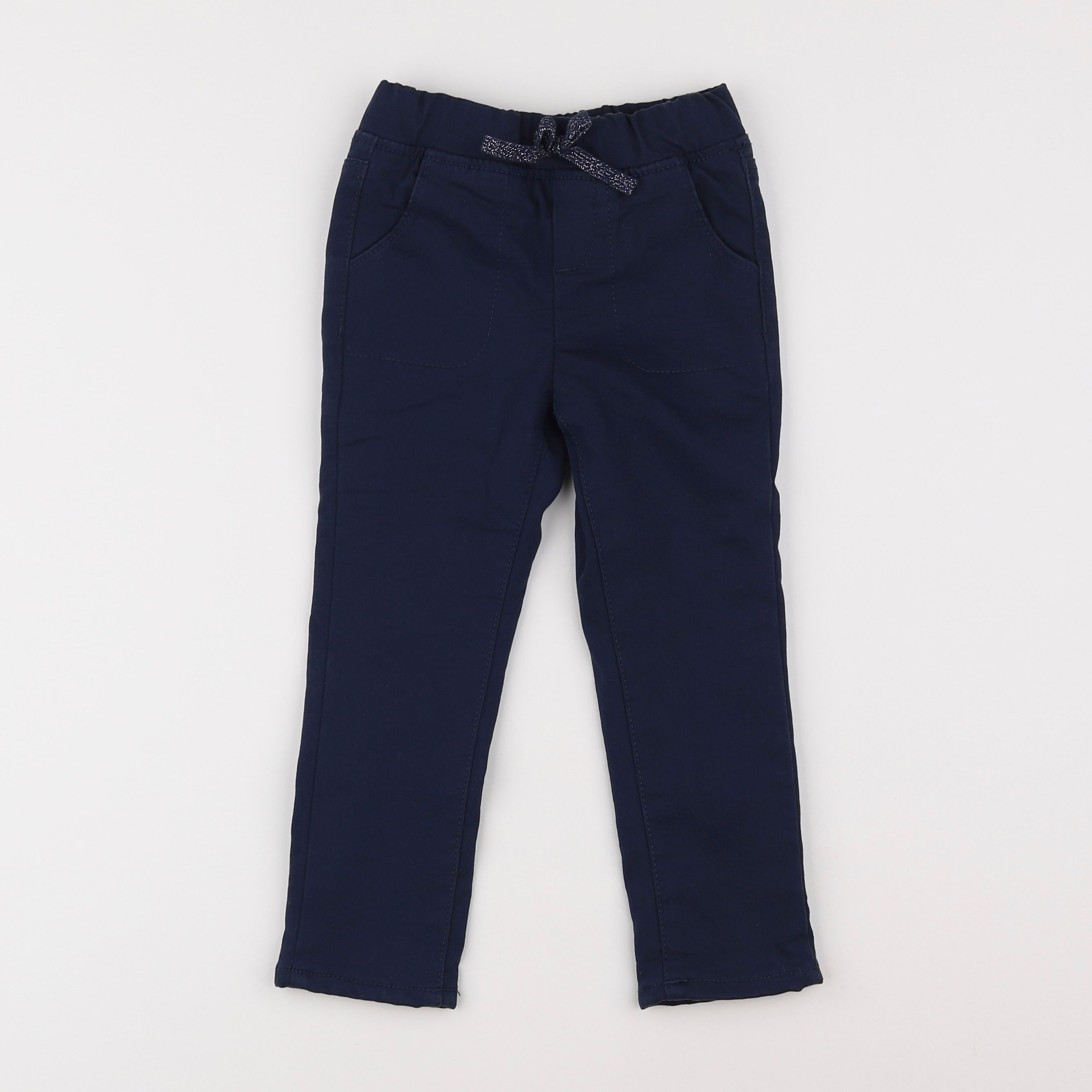 Vertbaudet - pantalon doublé bleu - 4 ans